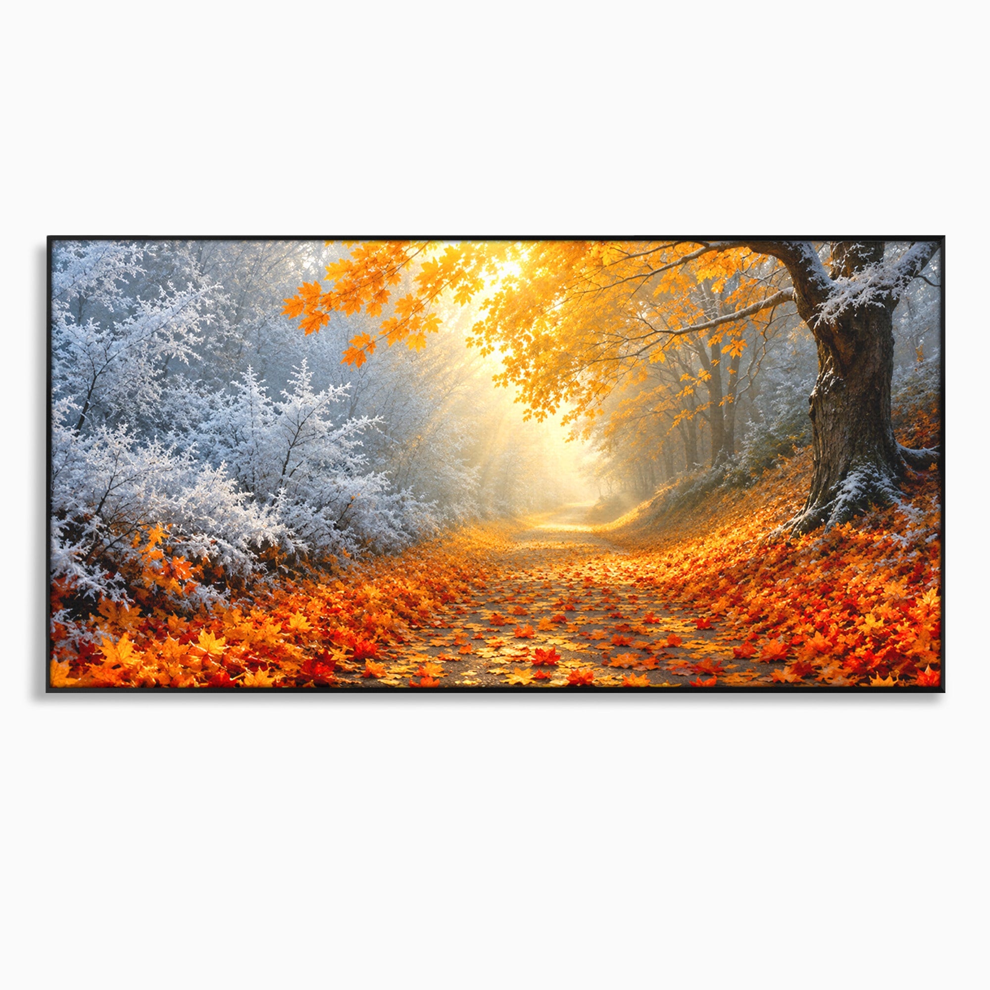 Tablou Canvas Premium LuxCanva® A1686, Aleea De Toamna, Toamna, Padure, Frunze, Natura, Living, Dormitor, Culori Vibrante