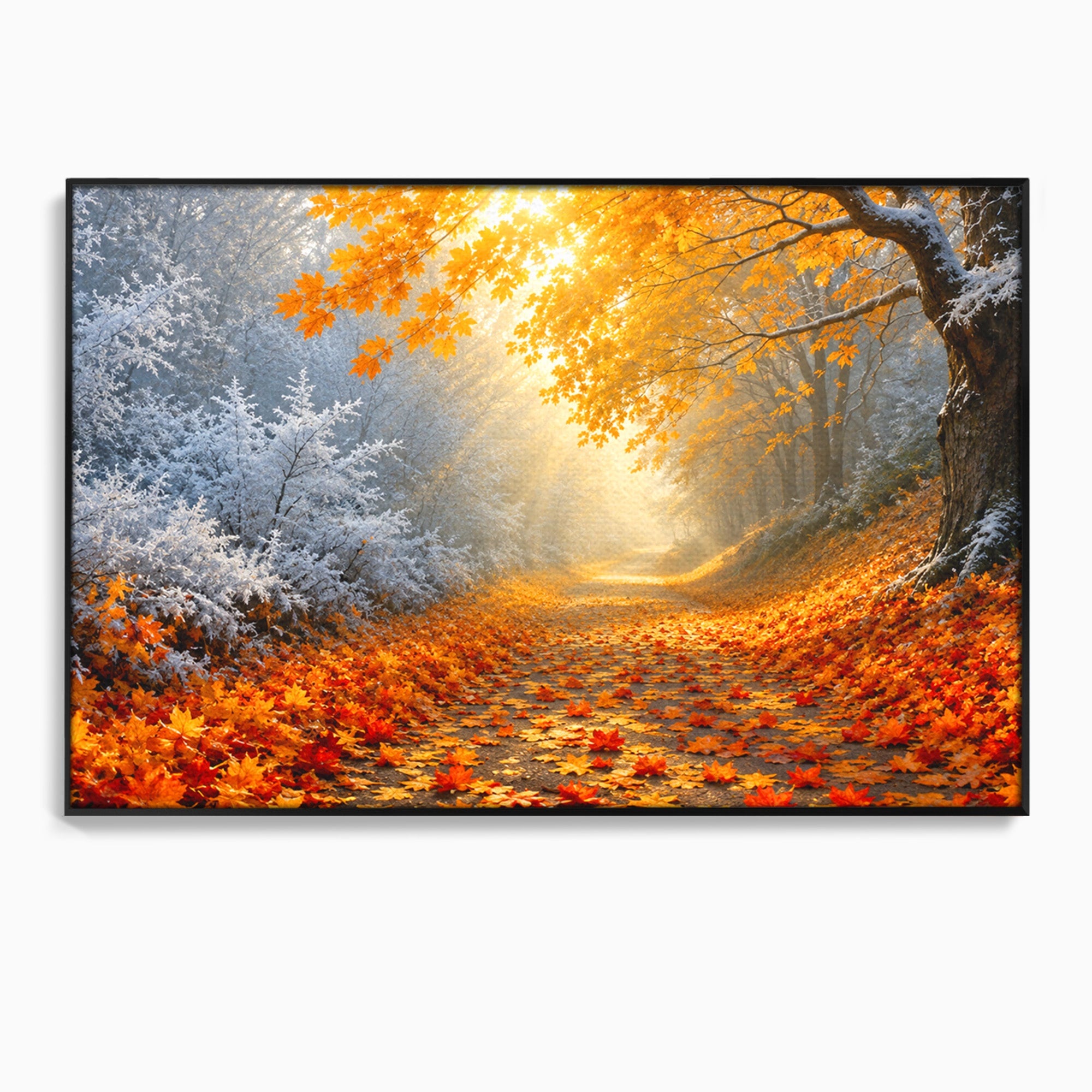 Tablou Canvas Premium LuxCanva® A1686, Aleea De Toamna, Toamna, Padure, Frunze, Natura, Living, Dormitor, Culori Vibrante