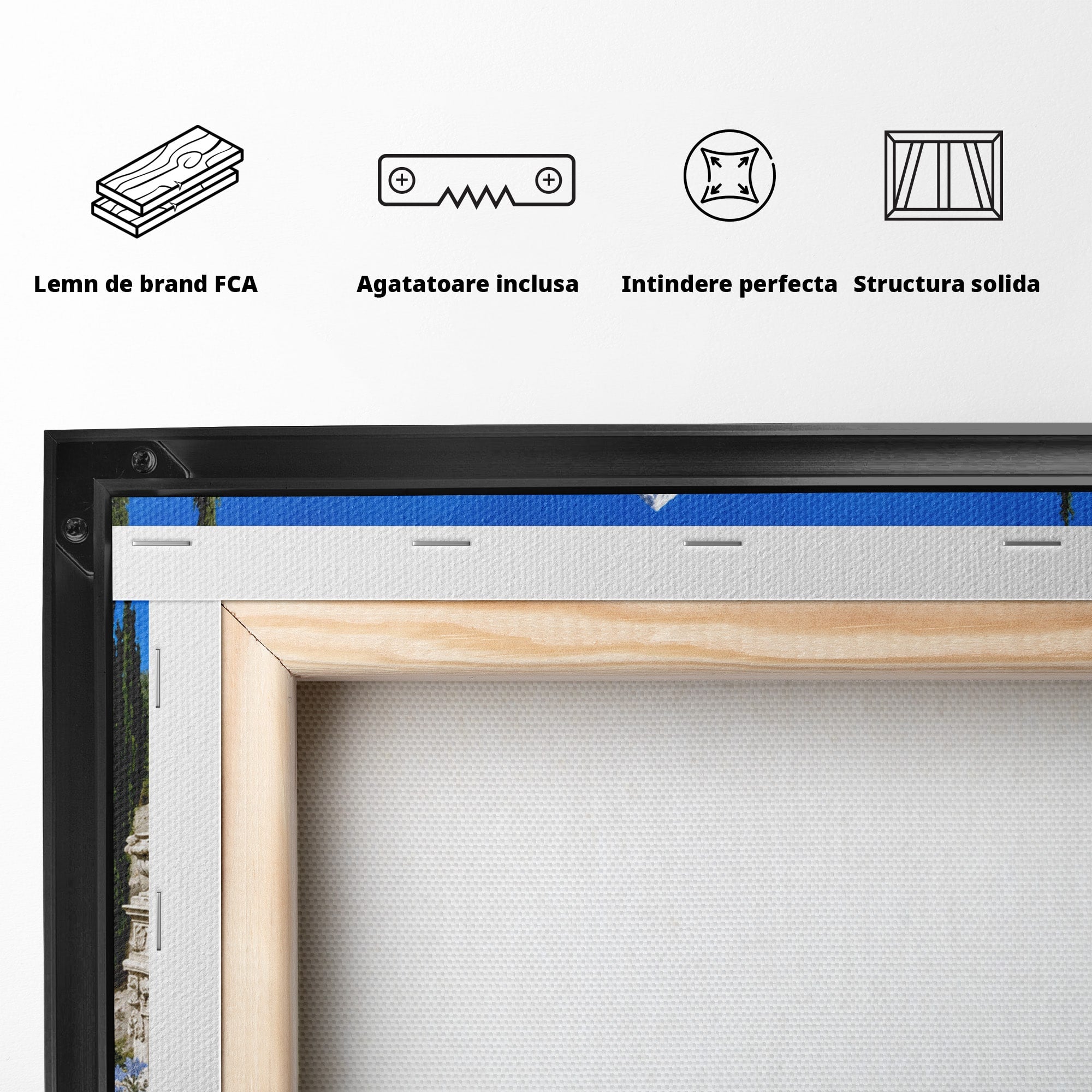 Tablou Canvas Premium LuxCanva® A1697, Peisaj Montan Pitoresc, Peisaj, Munte, Lac, Natura, Relaxare, Living, Dormitor, Culori Vibrante
