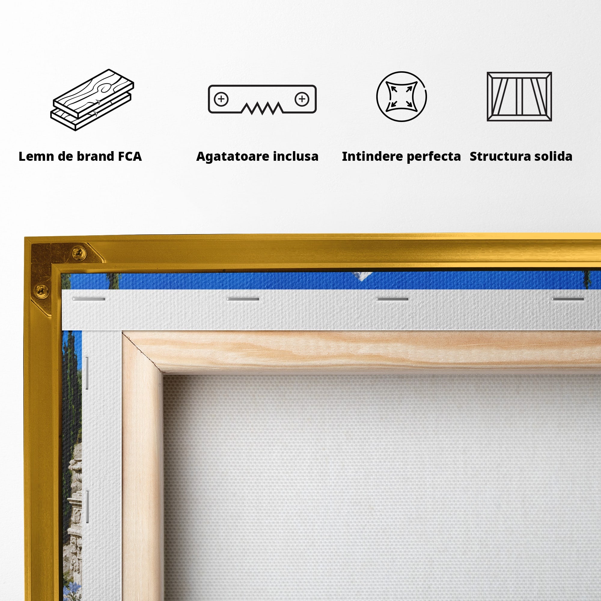 Tablou Canvas Premium LuxCanva® A1697, Peisaj Montan Pitoresc, Peisaj, Munte, Lac, Natura, Relaxare, Living, Dormitor, Culori Vibrante