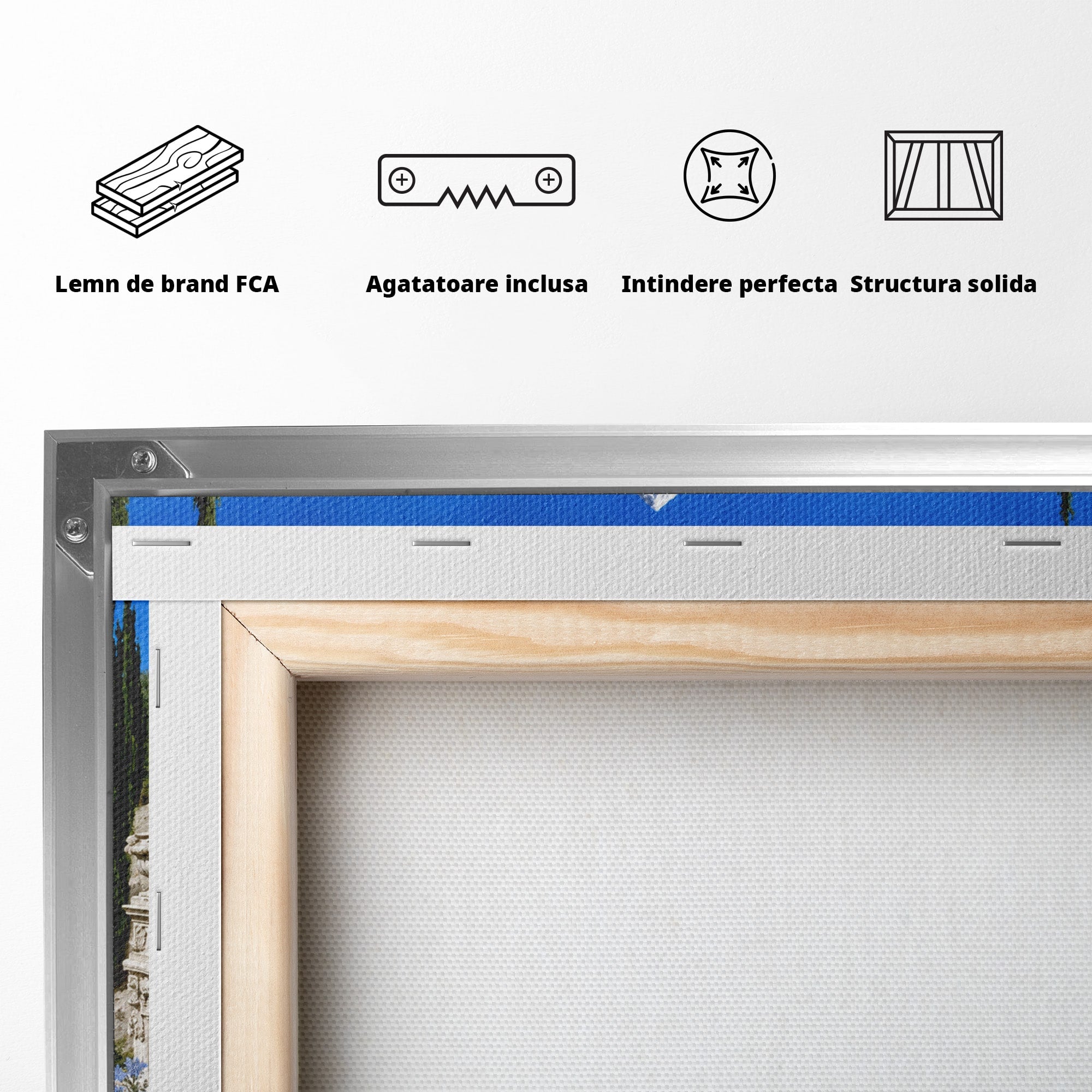 Tablou Canvas Premium LuxCanva® A1697, Peisaj Montan Pitoresc, Peisaj, Munte, Lac, Natura, Relaxare, Living, Dormitor, Culori Vibrante