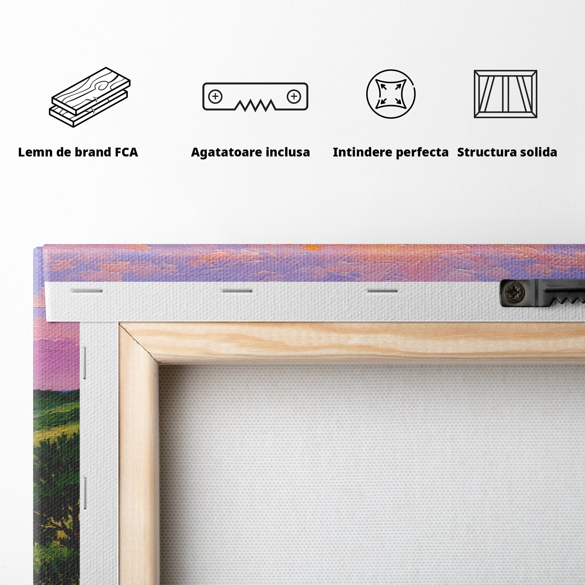 Tablou Canvas Premium LuxCanva® A1698, Apus Pe Tarmul Marii, Apus, Mare, Peisaj, Natura, Living, Culori Vibrante