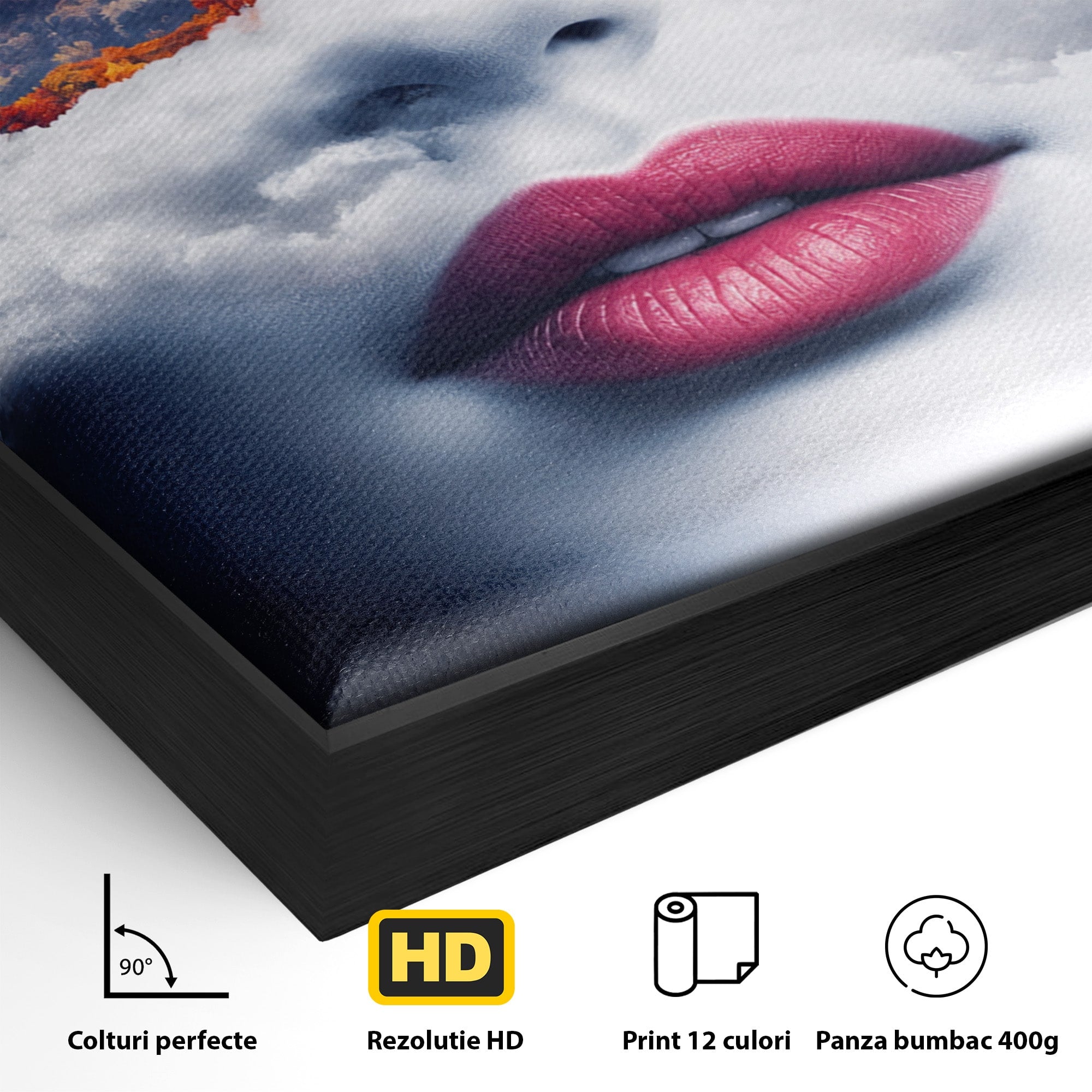 Tablou Canvas Premium LuxCanva® A1702, Peisajul Viselor, Peisaj, Fata, Natura, Toamna, Living, Culori Vibrante