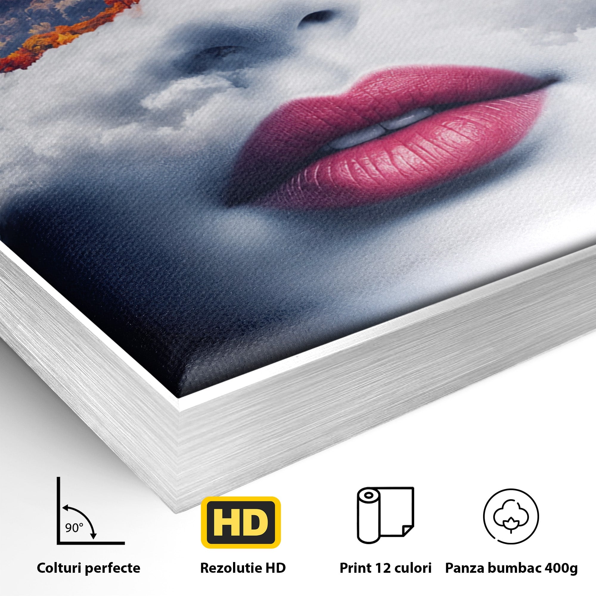 Tablou Canvas Premium LuxCanva® A1702, Peisajul Viselor, Peisaj, Fata, Natura, Toamna, Living, Culori Vibrante