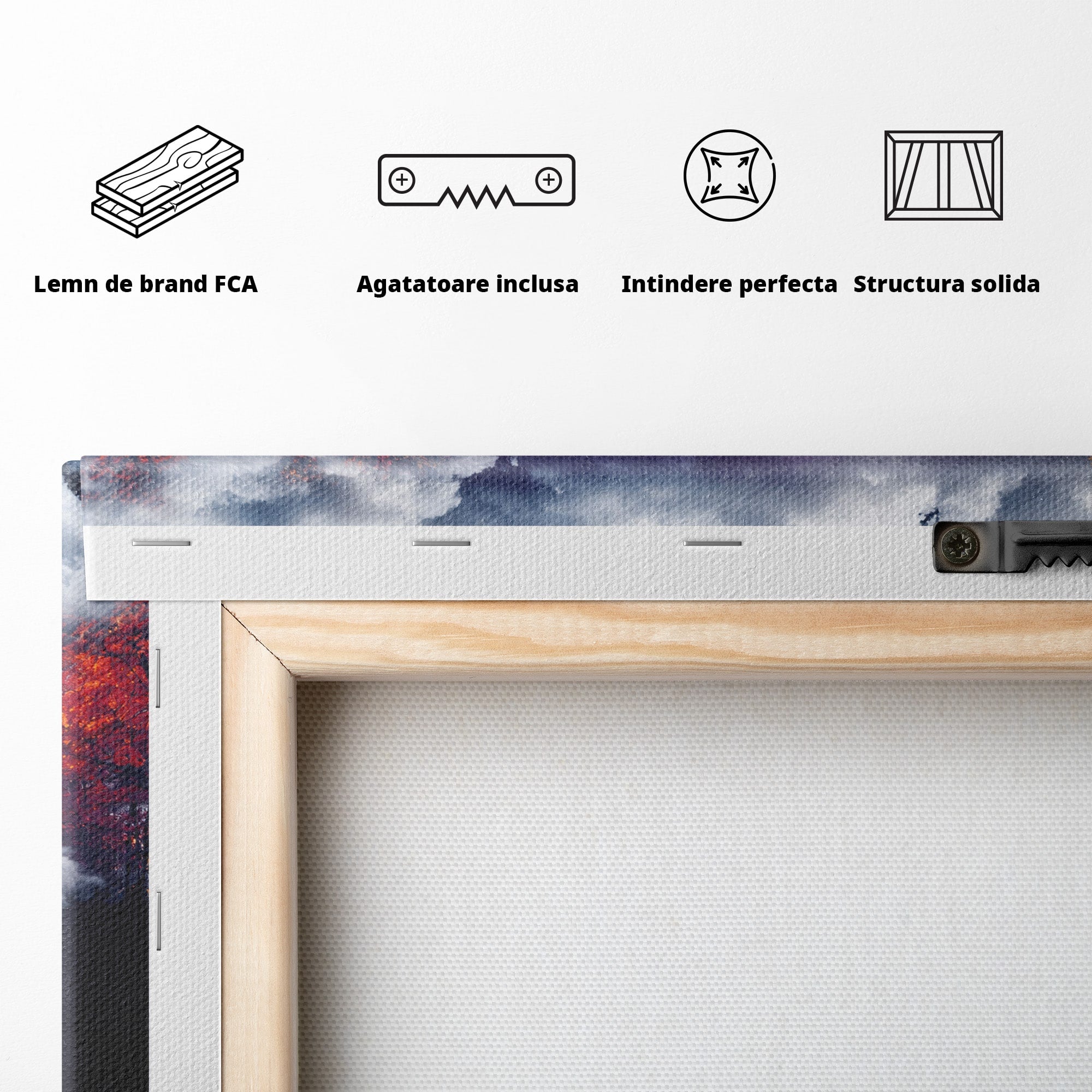 Tablou Canvas Premium LuxCanva® A1702, Peisajul Viselor, Peisaj, Fata, Natura, Toamna, Living, Culori Vibrante