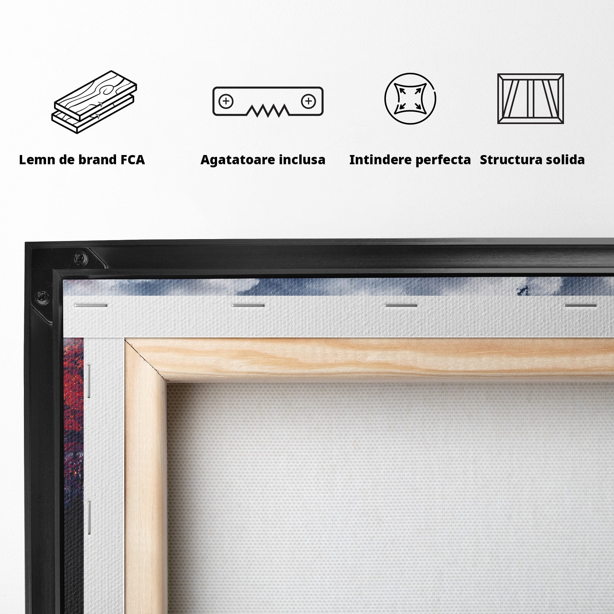 Tablou Canvas Premium LuxCanva® A1702, Peisajul Viselor, Peisaj, Fata, Natura, Toamna, Living, Culori Vibrante