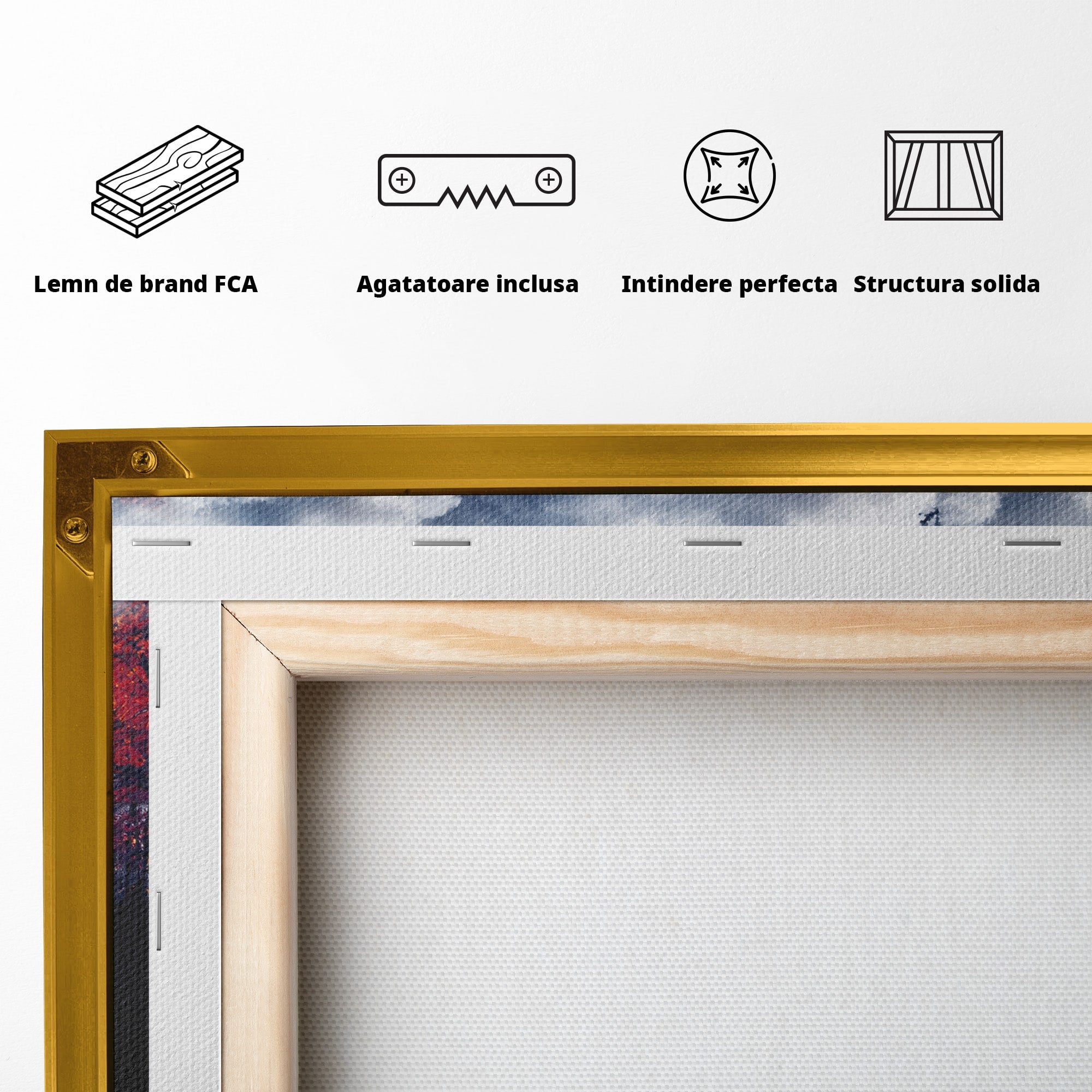 Tablou Canvas Premium LuxCanva® A1702, Peisajul Viselor, Peisaj, Fata, Natura, Toamna, Living, Culori Vibrante
