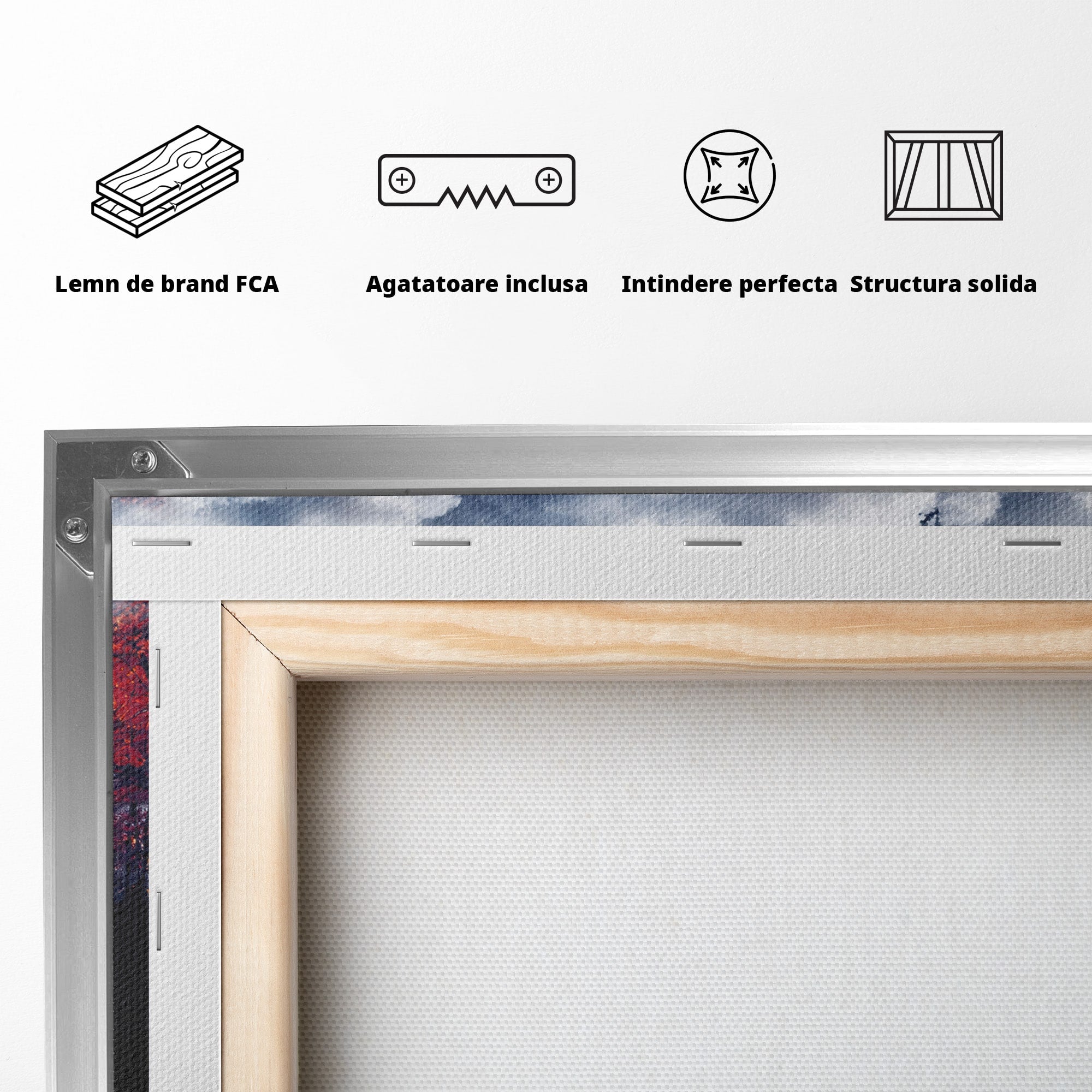 Tablou Canvas Premium LuxCanva® A1702, Peisajul Viselor, Peisaj, Fata, Natura, Toamna, Living, Culori Vibrante