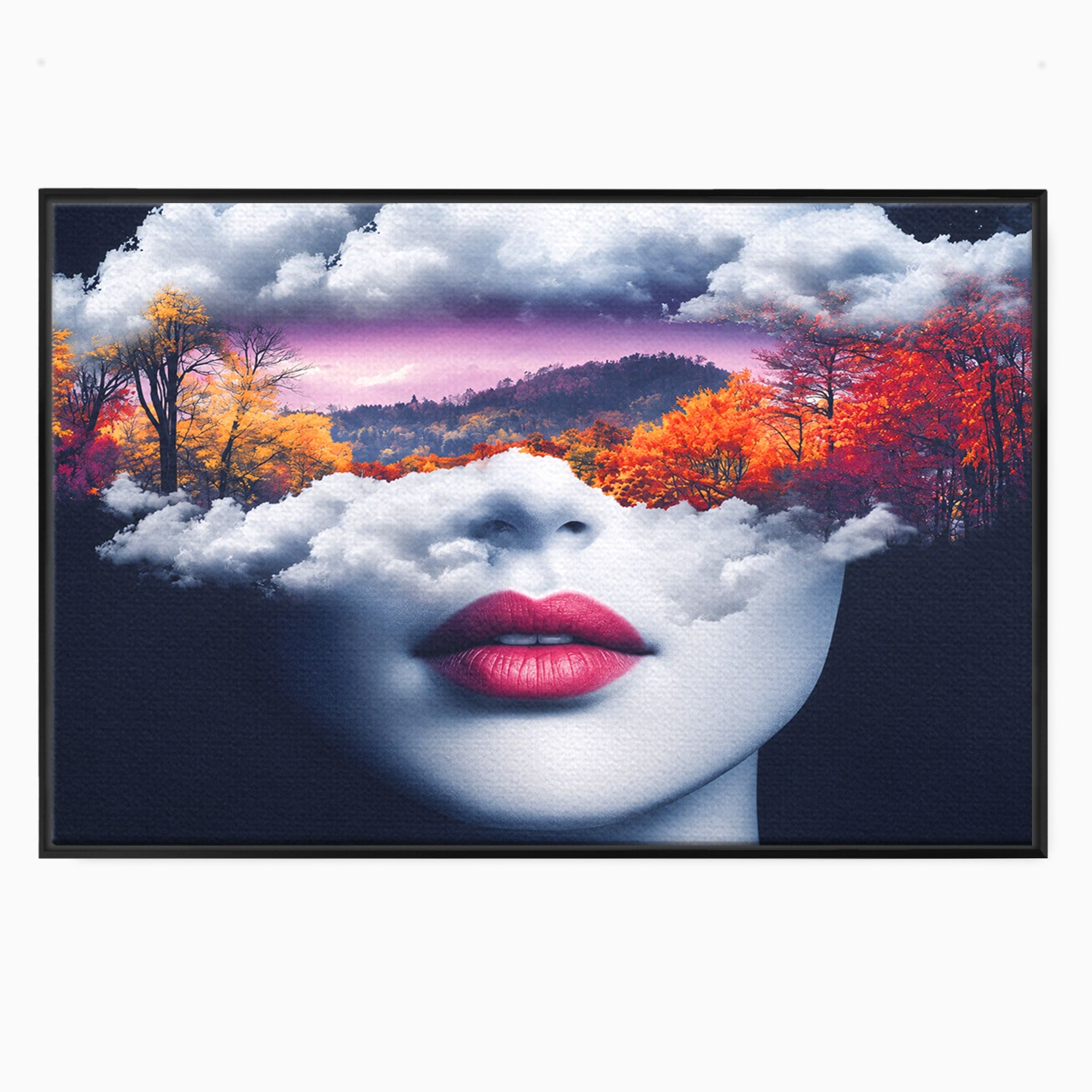 Tablou Canvas Premium LuxCanva® A1702, Peisajul Viselor, Peisaj, Fata, Natura, Toamna, Living, Culori Vibrante