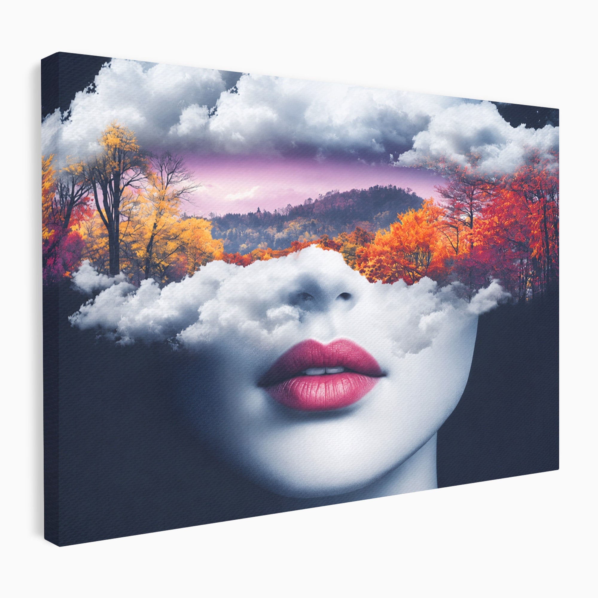Tablou Canvas Premium LuxCanva® A1702, Peisajul Viselor, Peisaj, Fata, Natura, Toamna, Living, Culori Vibrante