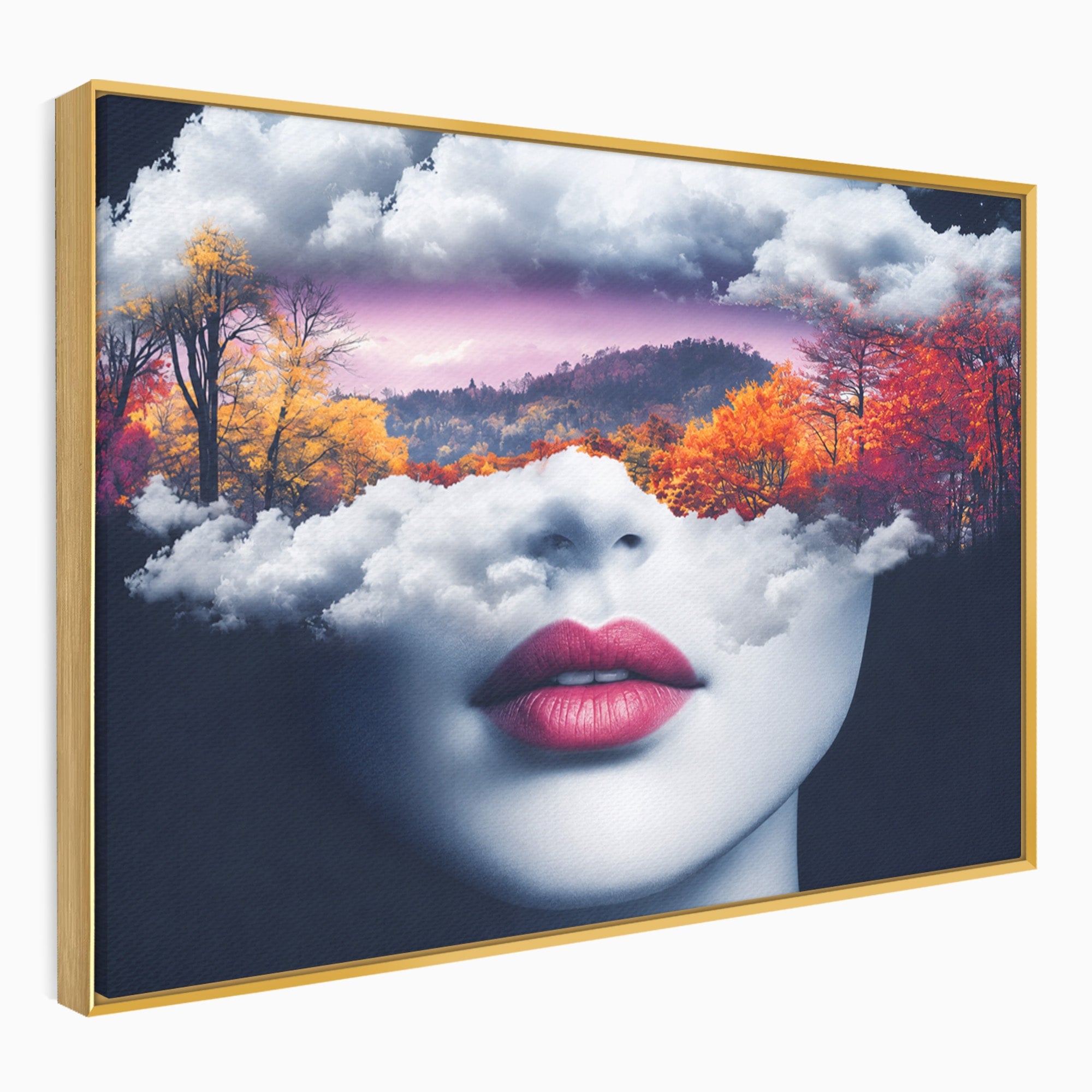 Tablou Canvas Premium LuxCanva® A1702, Peisajul Viselor, Peisaj, Fata, Natura, Toamna, Living, Culori Vibrante