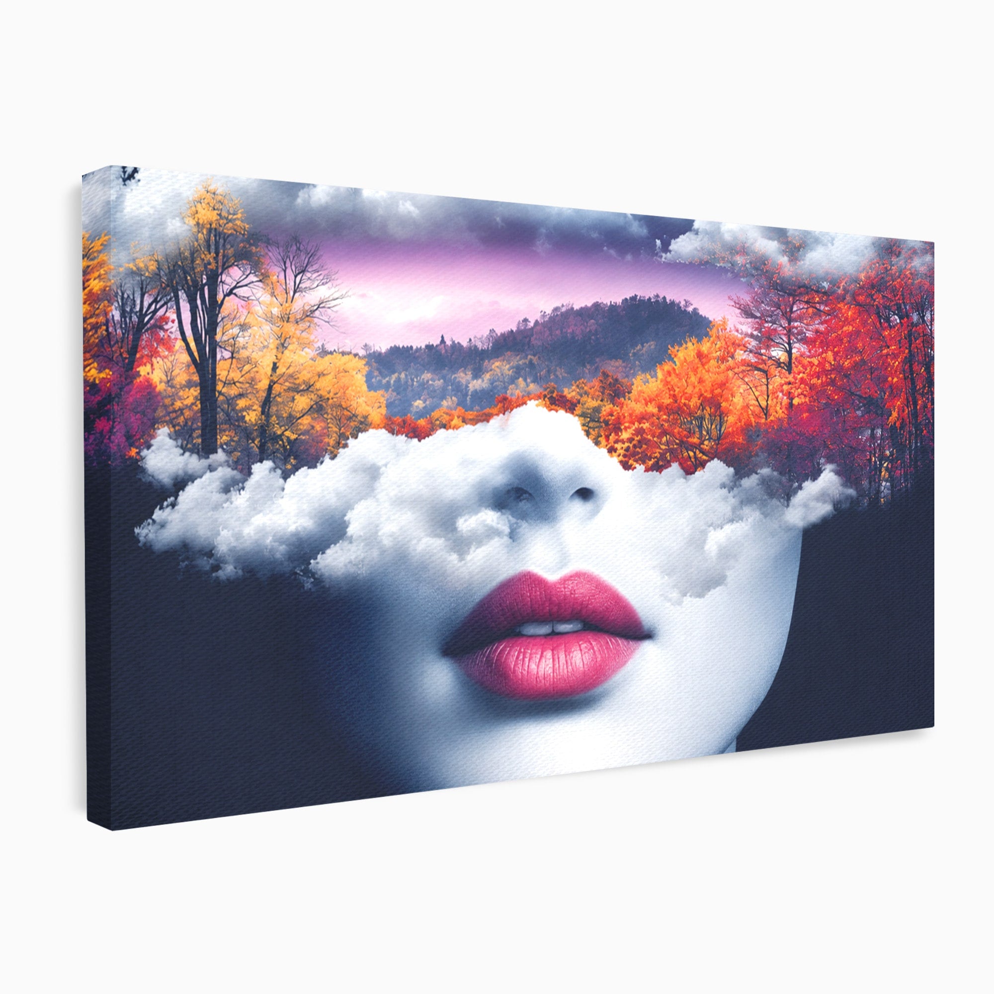 Tablou Canvas Premium LuxCanva® A1702, Peisajul Viselor, Peisaj, Fata, Natura, Toamna, Living, Culori Vibrante