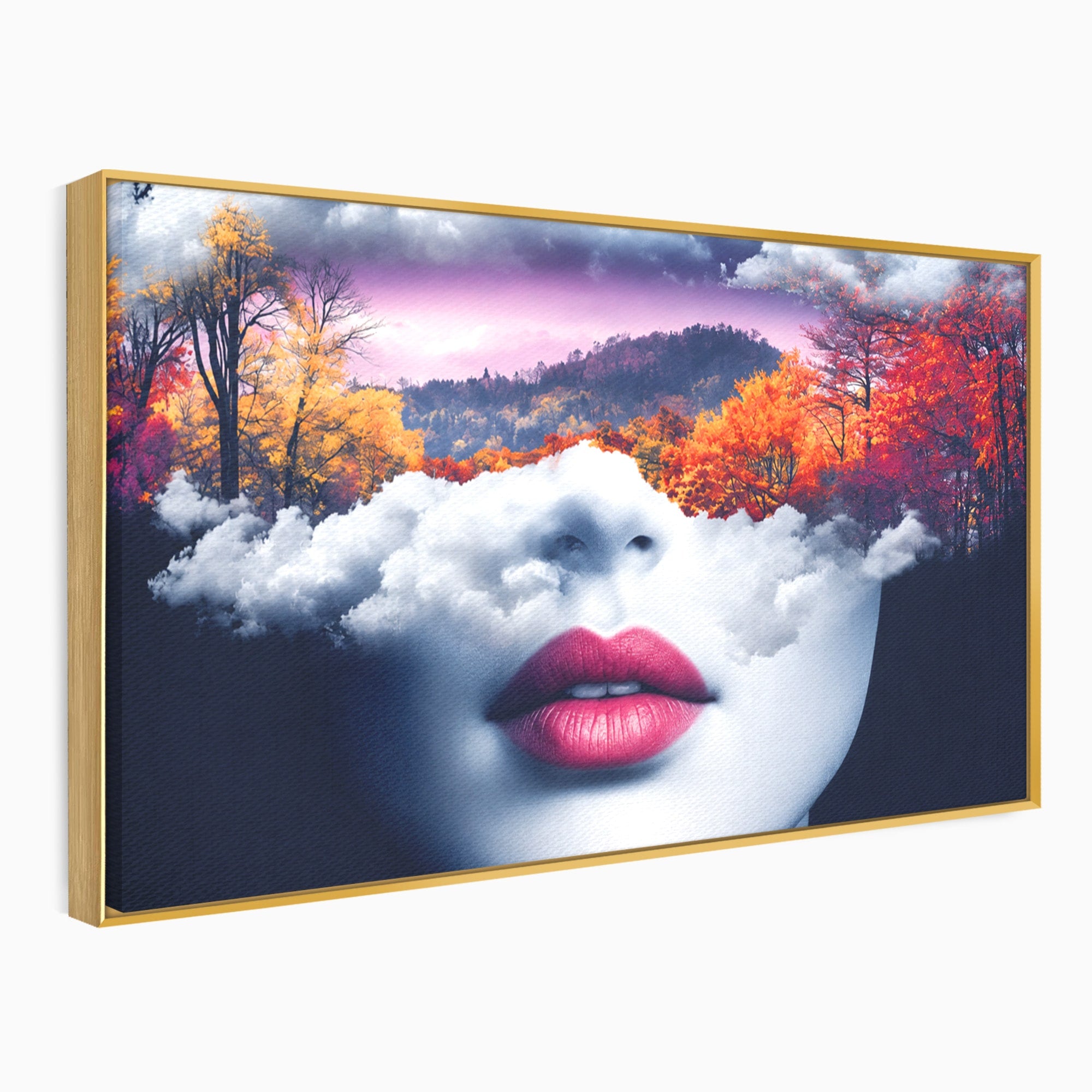 Tablou Canvas Premium LuxCanva® A1702, Peisajul Viselor, Peisaj, Fata, Natura, Toamna, Living, Culori Vibrante