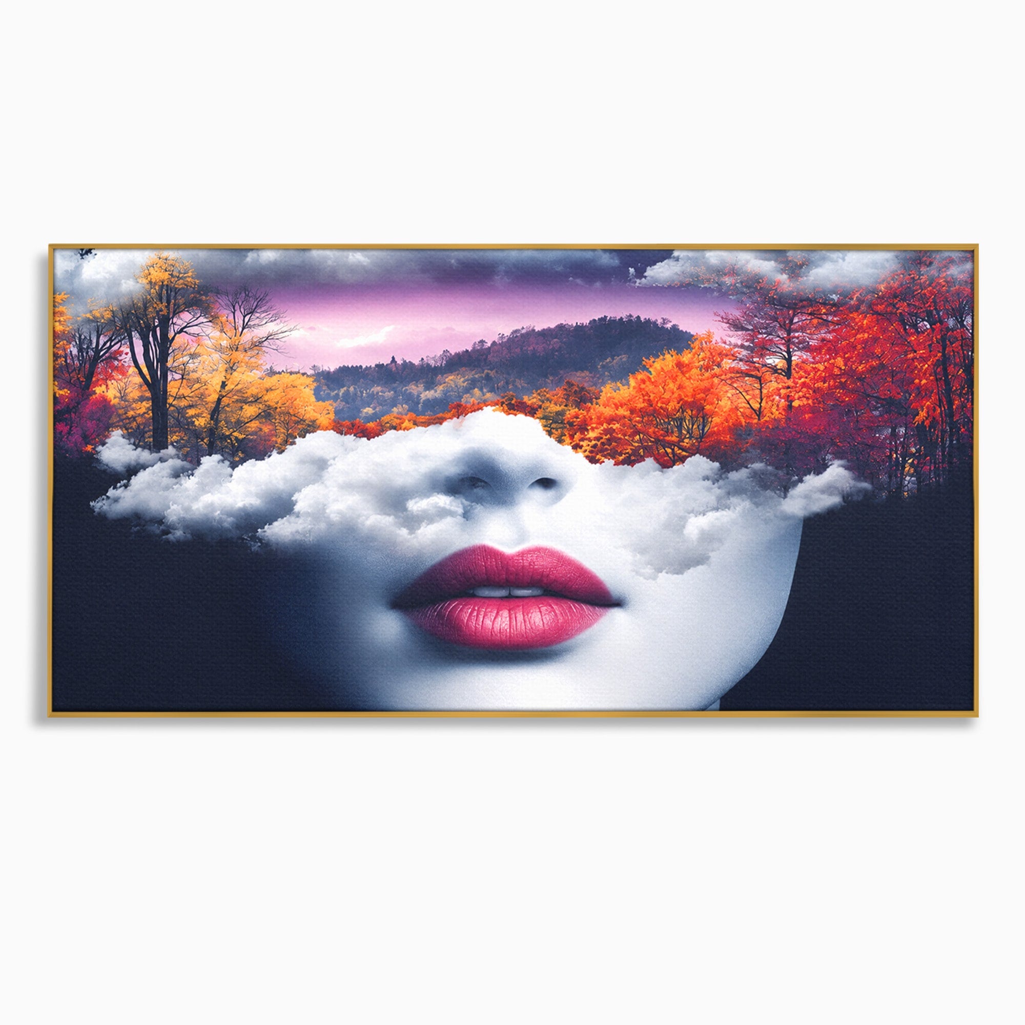 Tablou Canvas Premium LuxCanva® A1702, Peisajul Viselor, Peisaj, Fata, Natura, Toamna, Living, Culori Vibrante