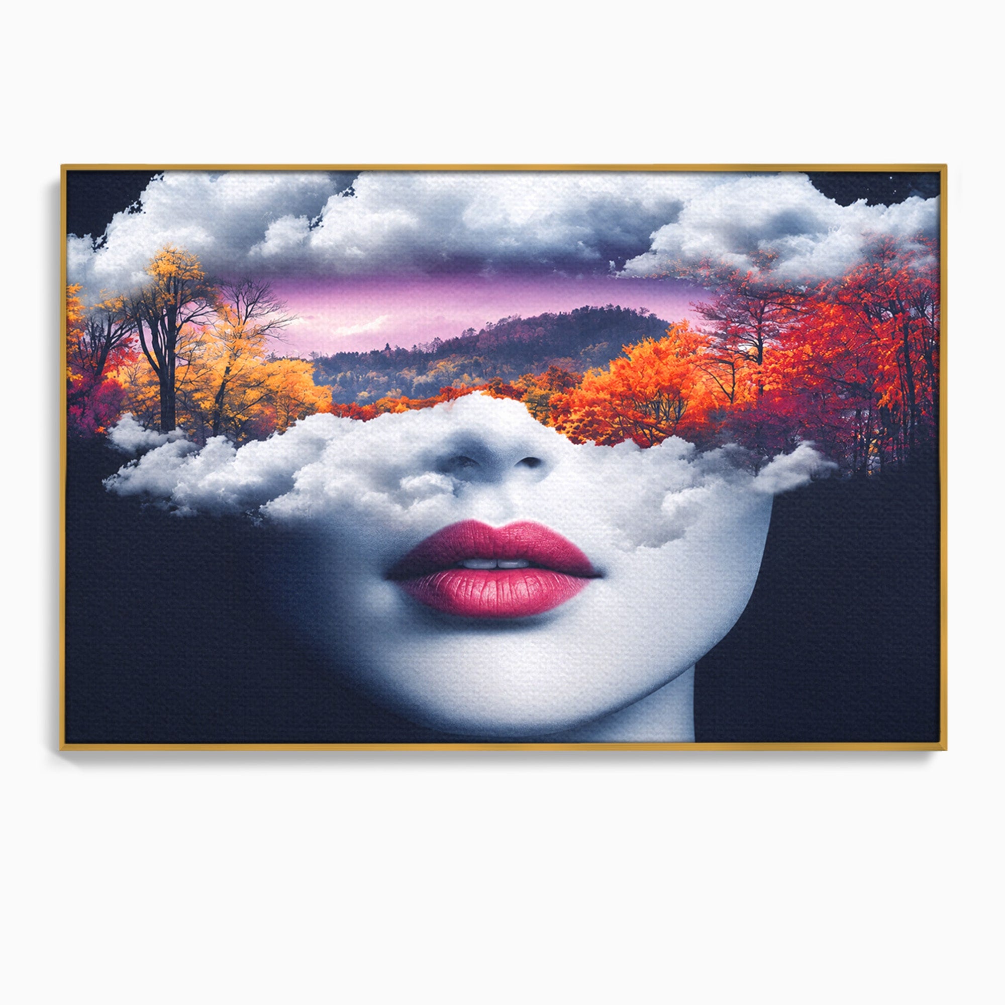 Tablou Canvas Premium LuxCanva® A1702, Peisajul Viselor, Peisaj, Fata, Natura, Toamna, Living, Culori Vibrante