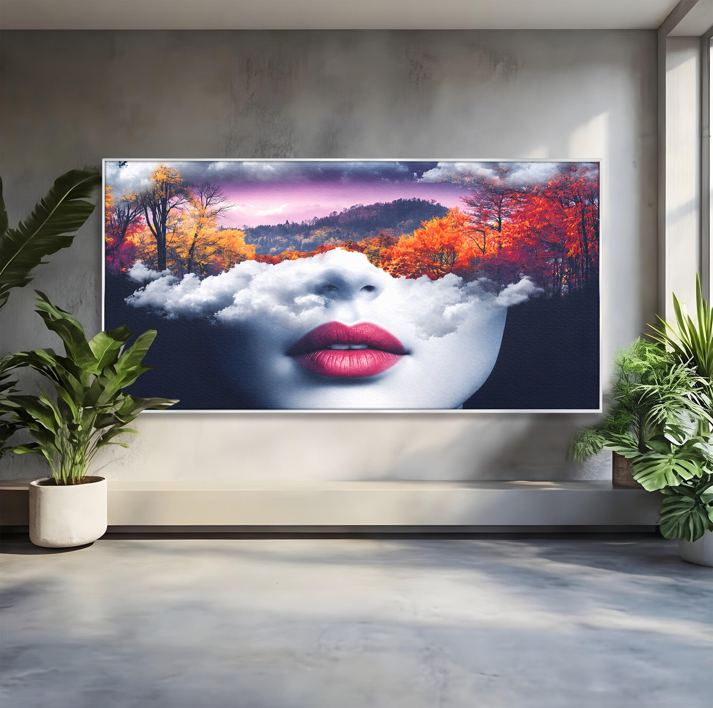 Tablou Canvas Premium LuxCanva® A1702, Peisajul Viselor, Peisaj, Fata, Natura, Toamna, Living, Culori Vibrante