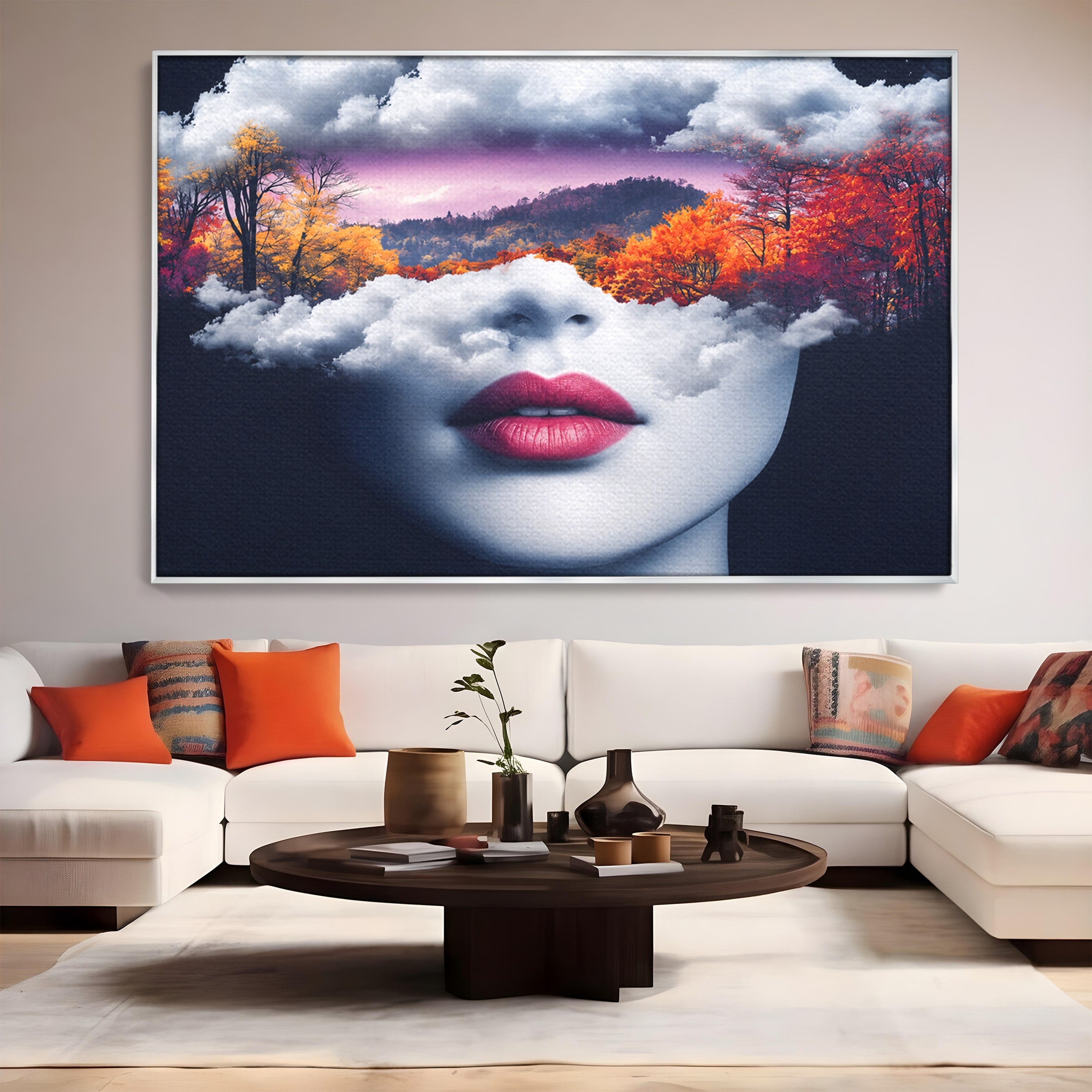 Tablou Canvas Premium LuxCanva® A1702, Peisajul Viselor, Peisaj, Fata, Natura, Toamna, Living, Culori Vibrante