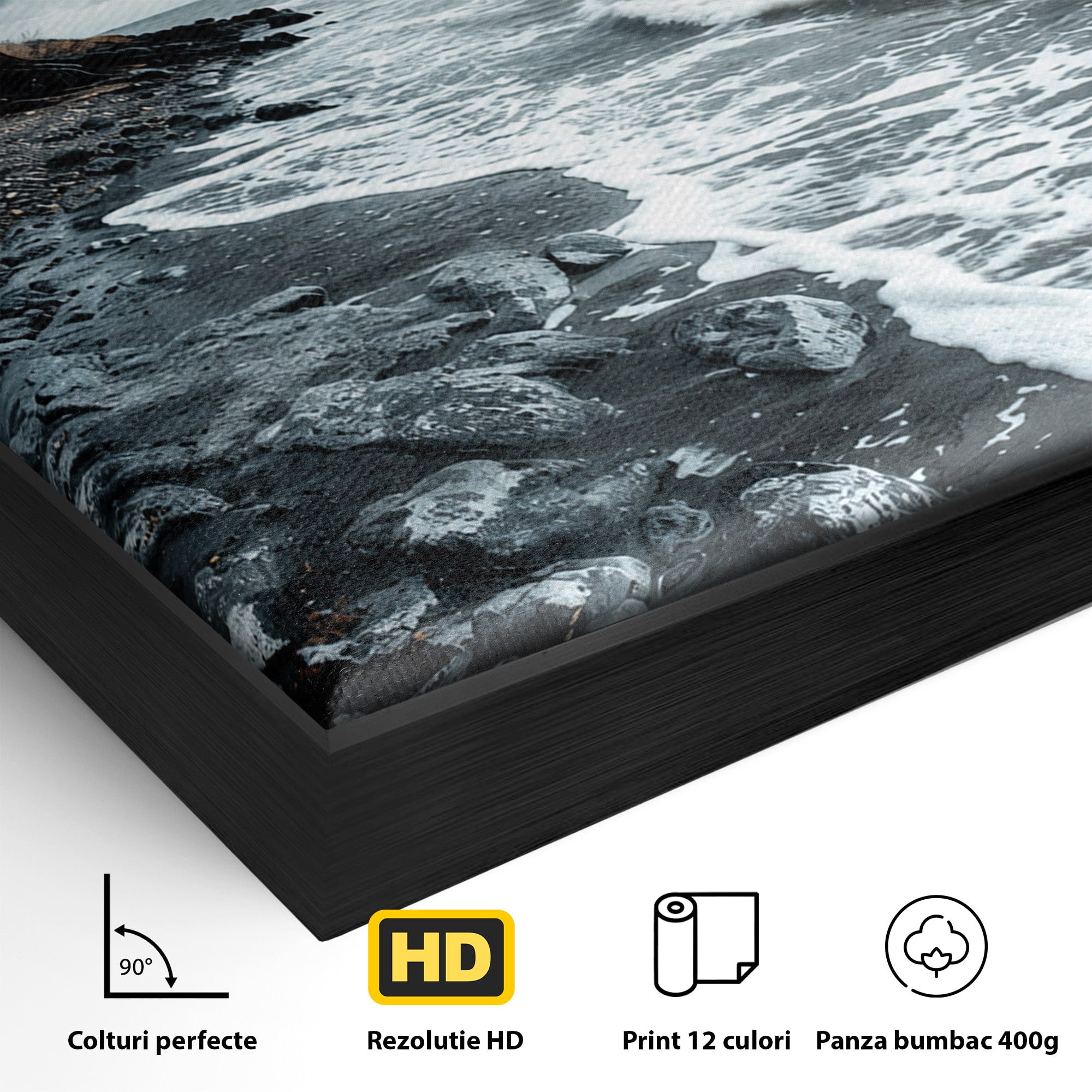 Tablou Canvas Premium LuxCanva® A1707, Copac Singuratic Pe Tarm, Copac, Tarm, Peisaj, Natura, Dramatic, Living, Culori Vibrante