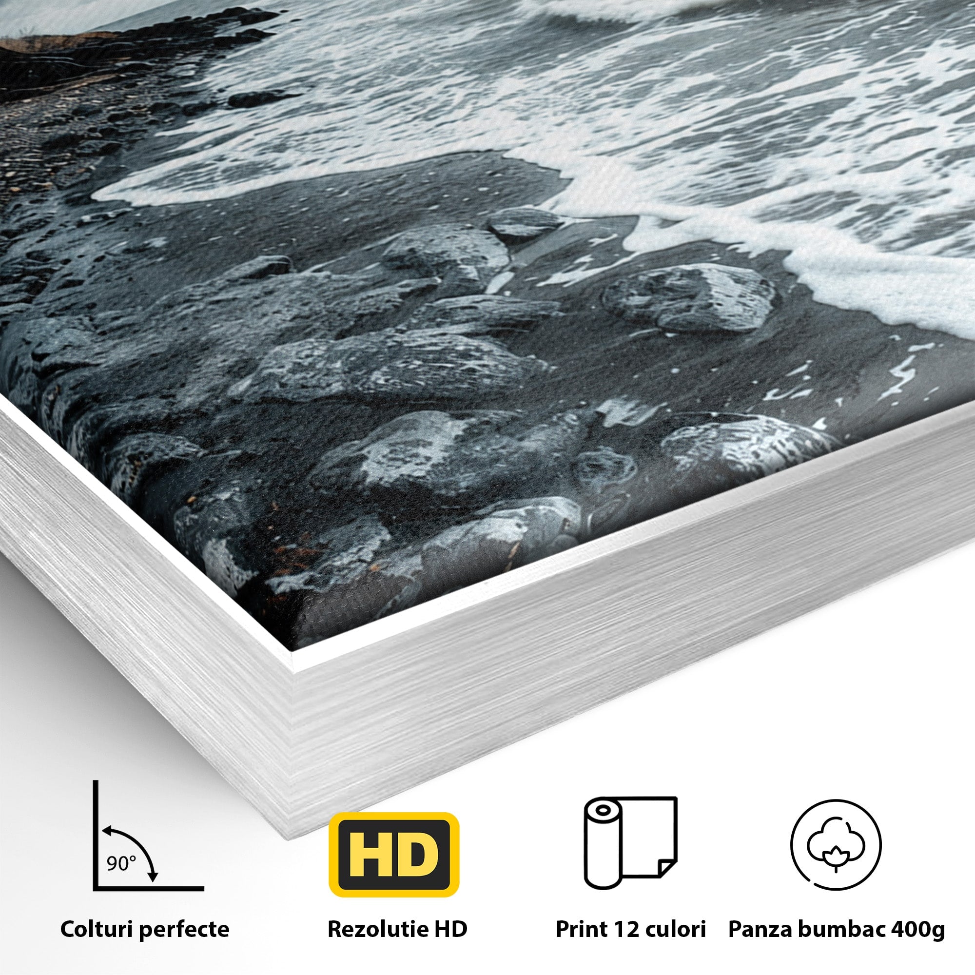 Tablou Canvas Premium LuxCanva® A1707, Copac Singuratic Pe Tarm, Copac, Tarm, Peisaj, Natura, Dramatic, Living, Culori Vibrante