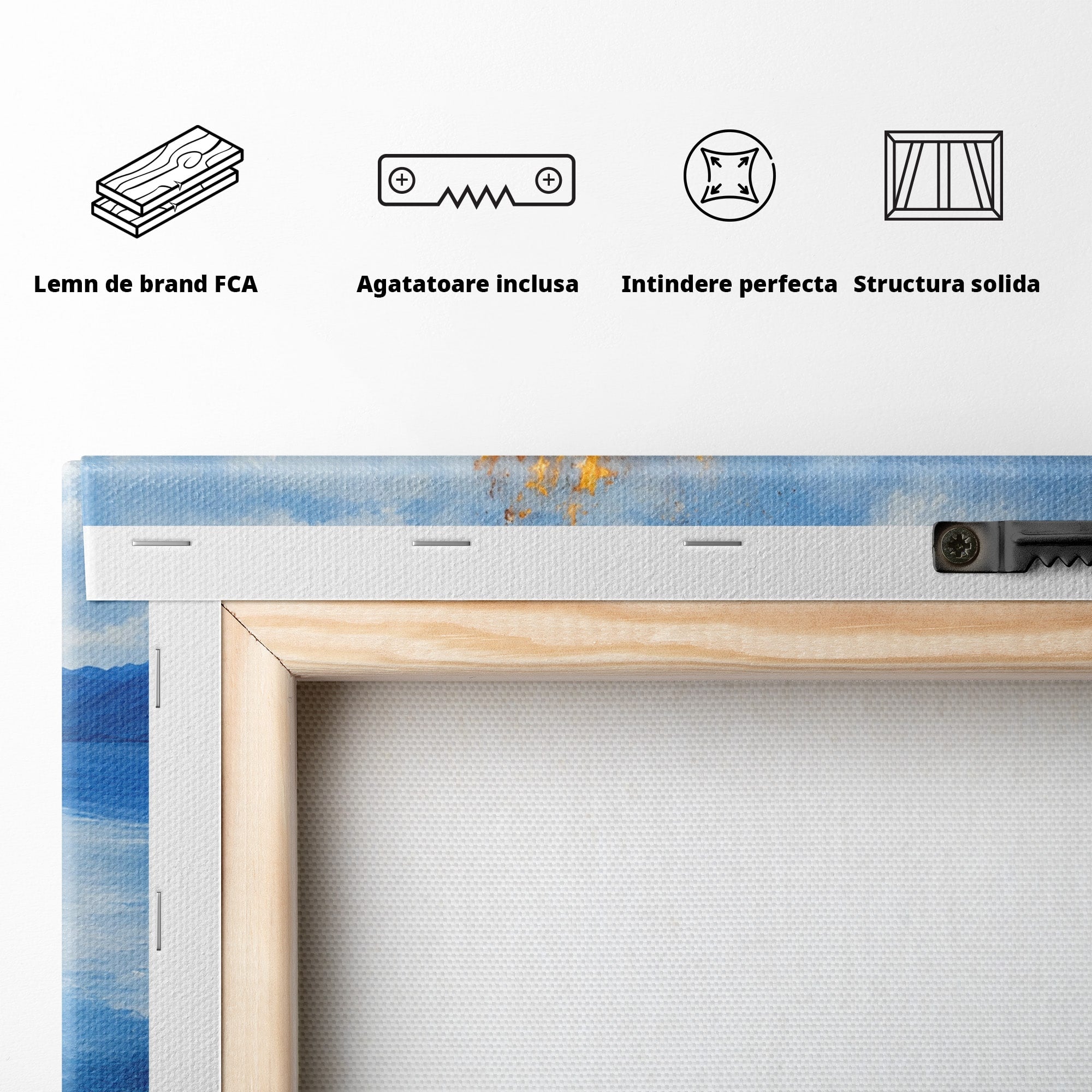 Tablou Canvas Premium LuxCanva® A1710, Focul Ceresc, Foc, Cer, Peisaj, Reflectie, Living, Culori Vibrante