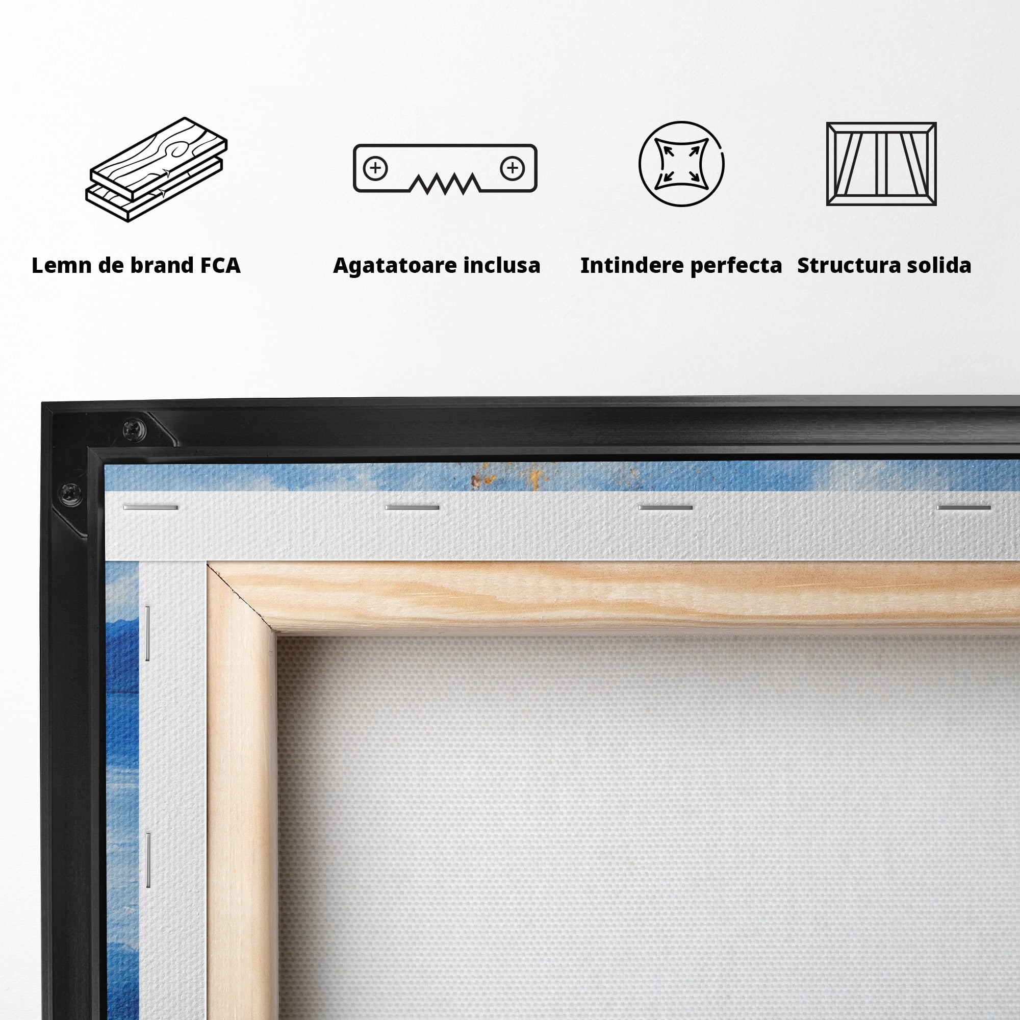 Tablou Canvas Premium LuxCanva® A1710, Focul Ceresc, Foc, Cer, Peisaj, Reflectie, Living, Culori Vibrante