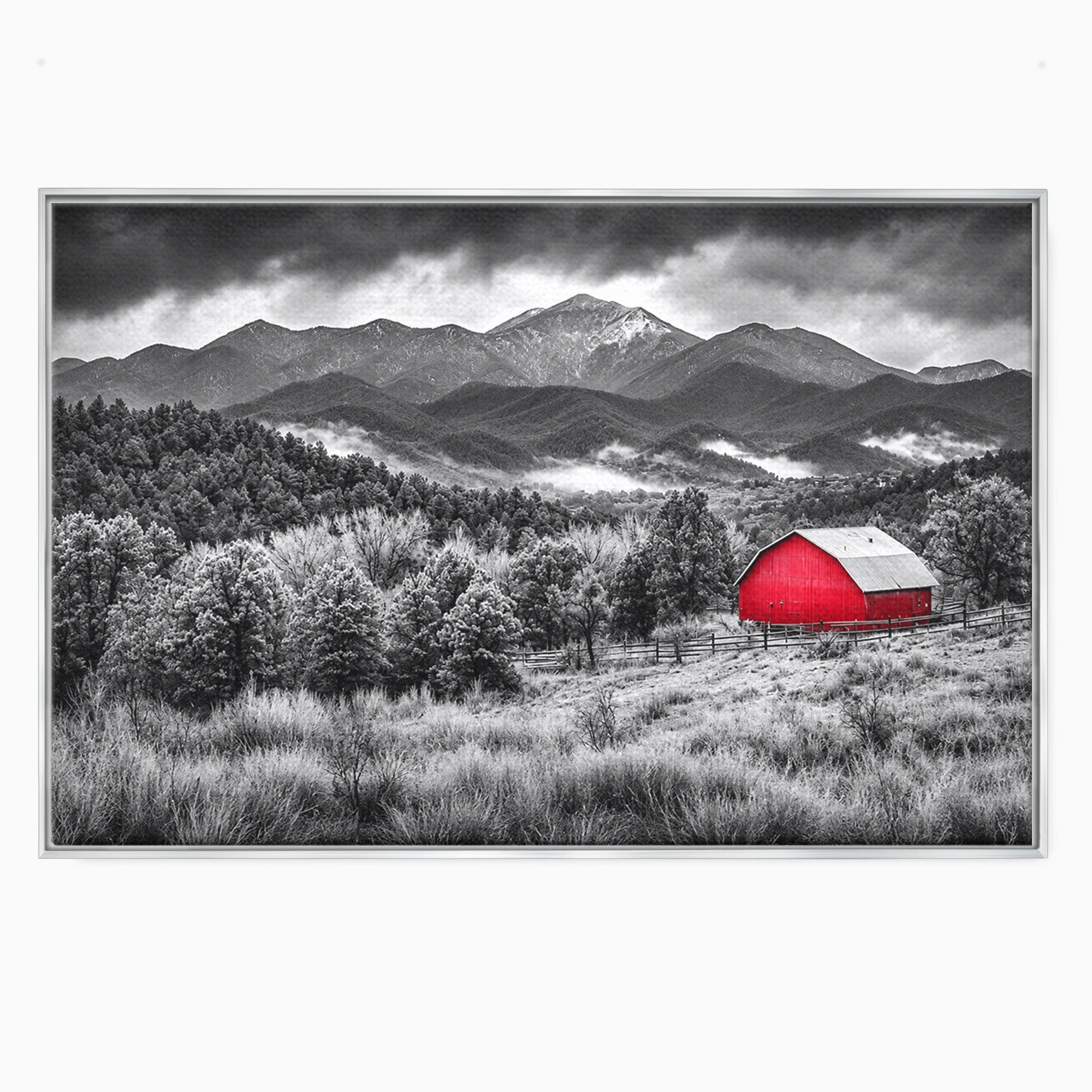Tablou Canvas Premium LuxCanva® A1714, Sura Rosie Din Munti, Sura, Munti, Peisaj, Natura, Dramatic, Living, Culori Vibrante