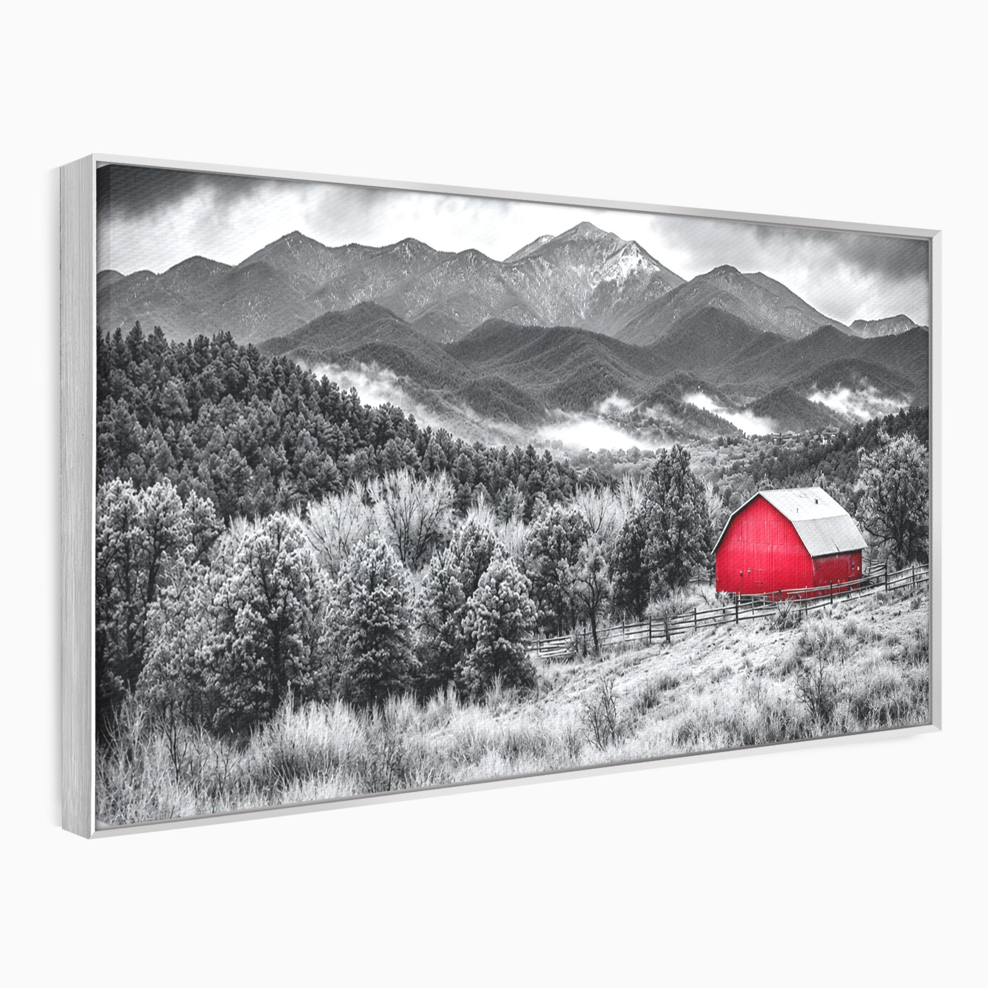 Tablou Canvas Premium LuxCanva® A1714, Sura Rosie Din Munti, Sura, Munti, Peisaj, Natura, Dramatic, Living, Culori Vibrante
