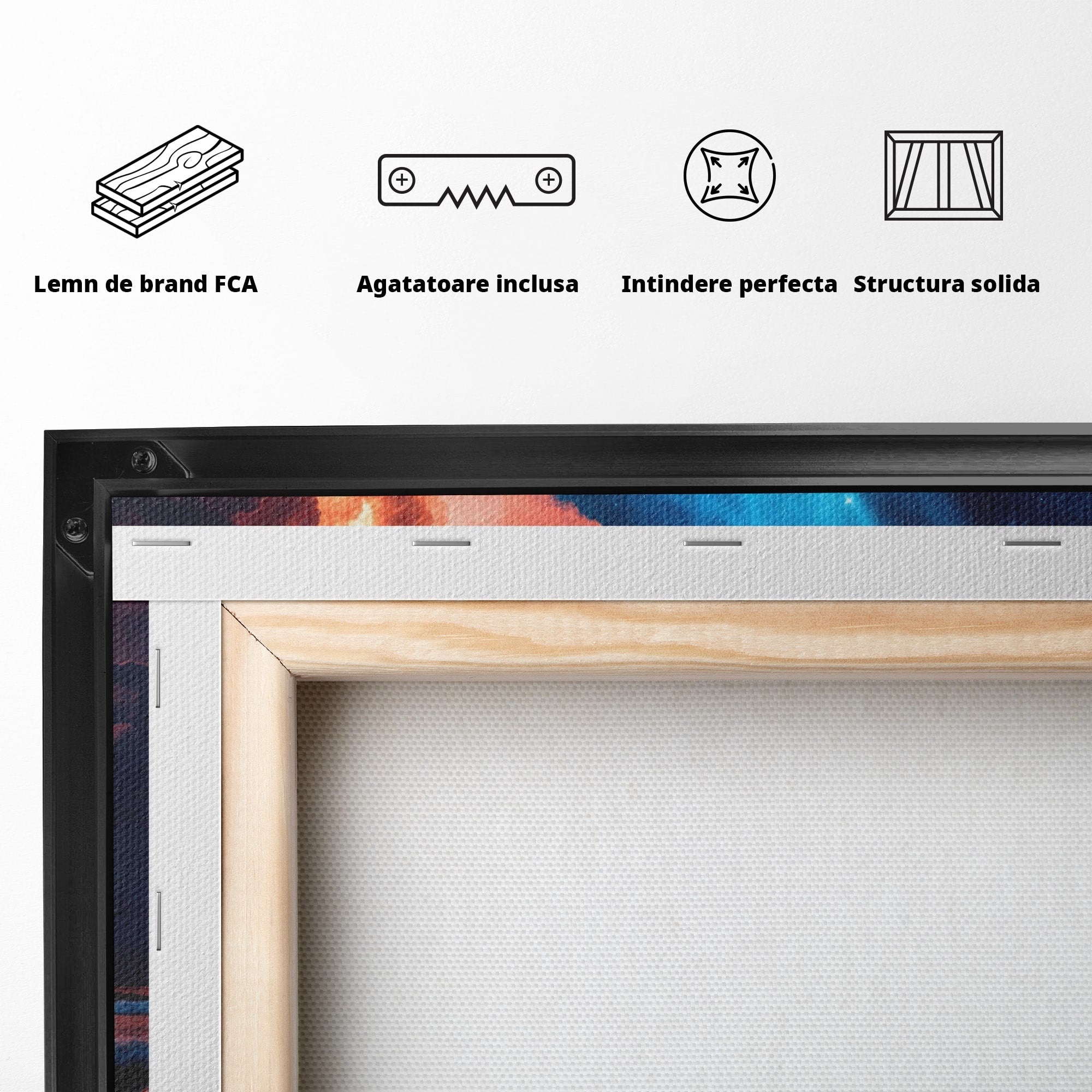 Tablou Canvas Premium LuxCanva® A1721, Apus Cosmic Pe Plaja, Apus, Mare, Natura, Cer, Living, Dormitor, Culori Vibrante