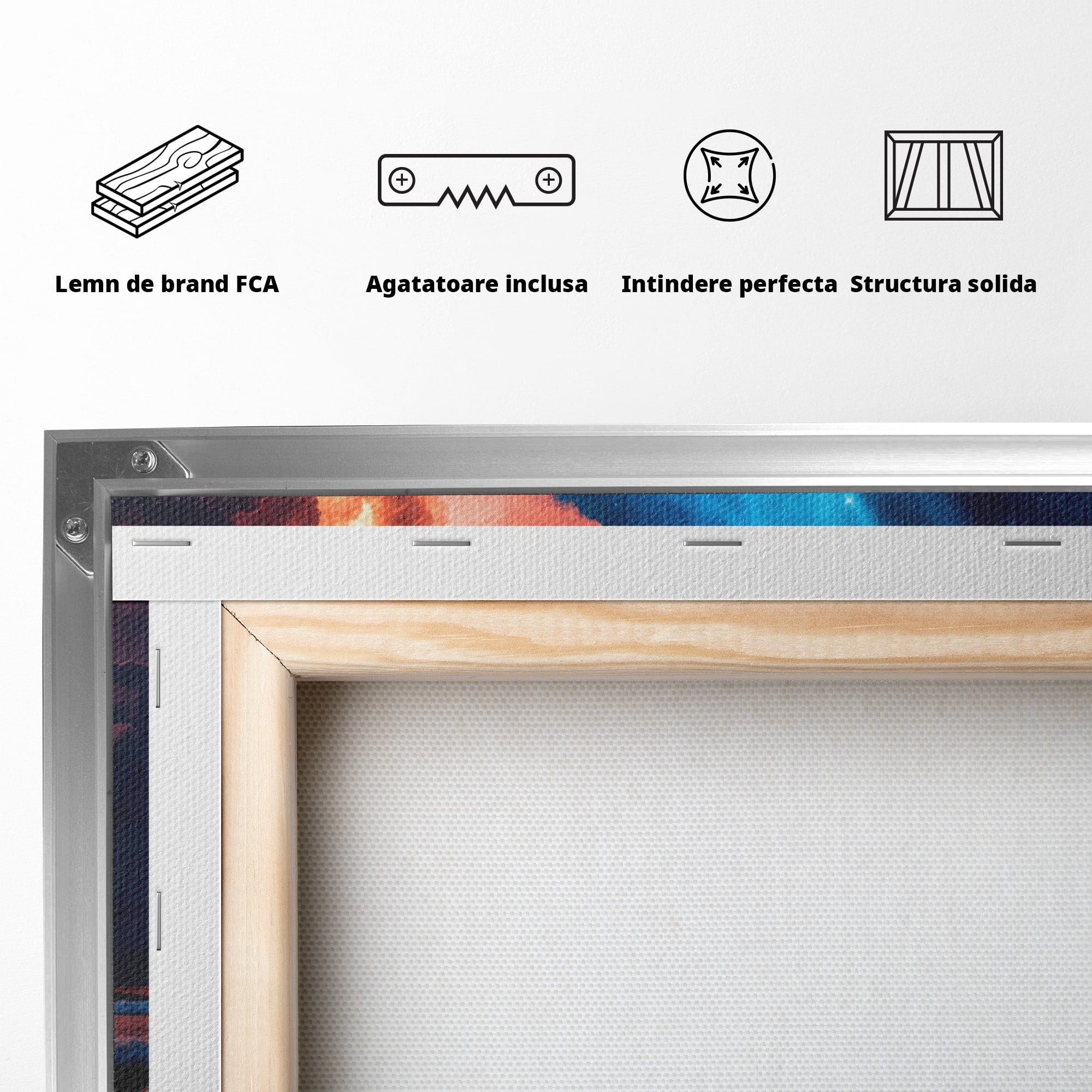 Tablou Canvas Premium LuxCanva® A1721, Apus Cosmic Pe Plaja, Apus, Mare, Natura, Cer, Living, Dormitor, Culori Vibrante
