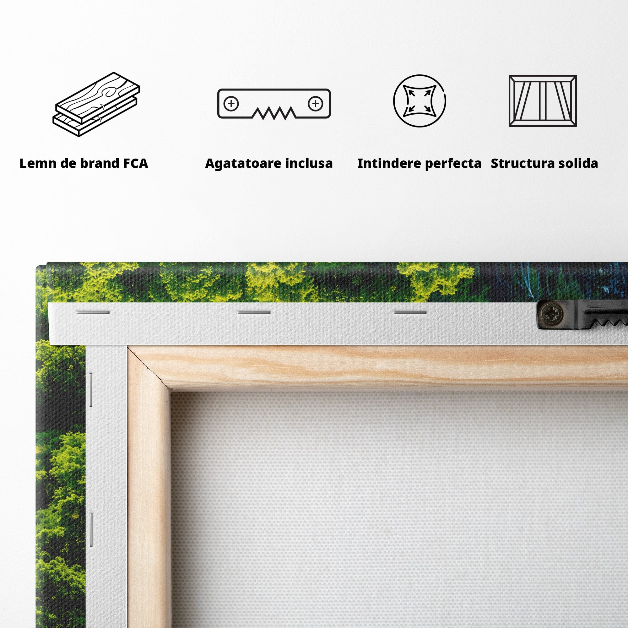 Tablou Canvas Premium LuxCanva® A1724, Cascade Tropicale, Cascade, Natura, Peisaj, Relaxare, Living, Culori Vibrante