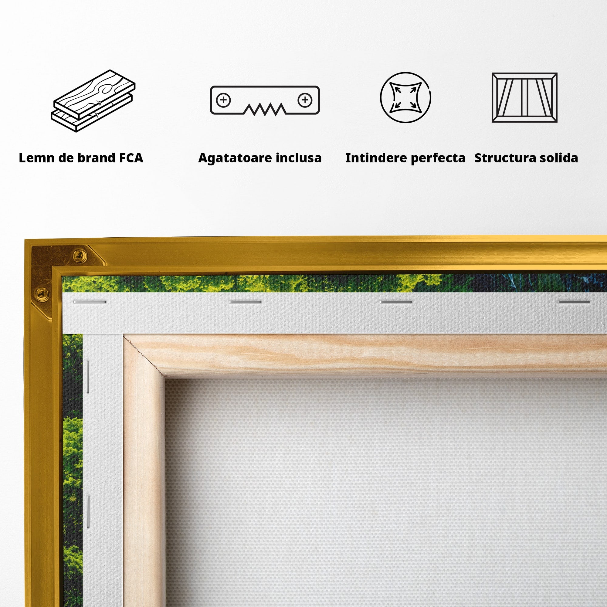 Tablou Canvas Premium LuxCanva® A1724, Cascade Tropicale, Cascade, Natura, Peisaj, Relaxare, Living, Culori Vibrante