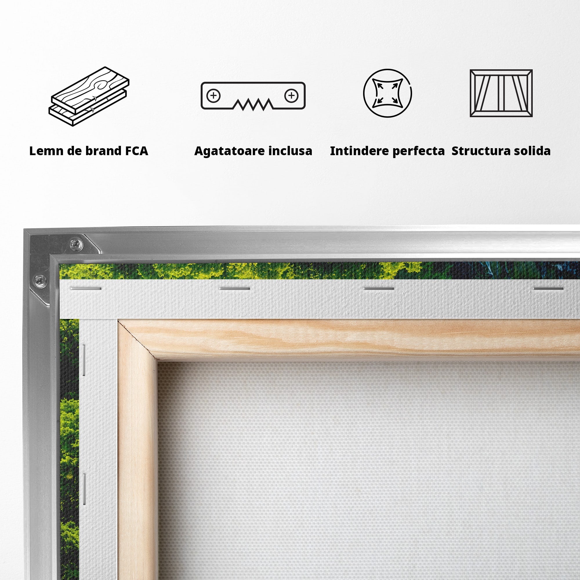 Tablou Canvas Premium LuxCanva® A1724, Cascade Tropicale, Cascade, Natura, Peisaj, Relaxare, Living, Culori Vibrante