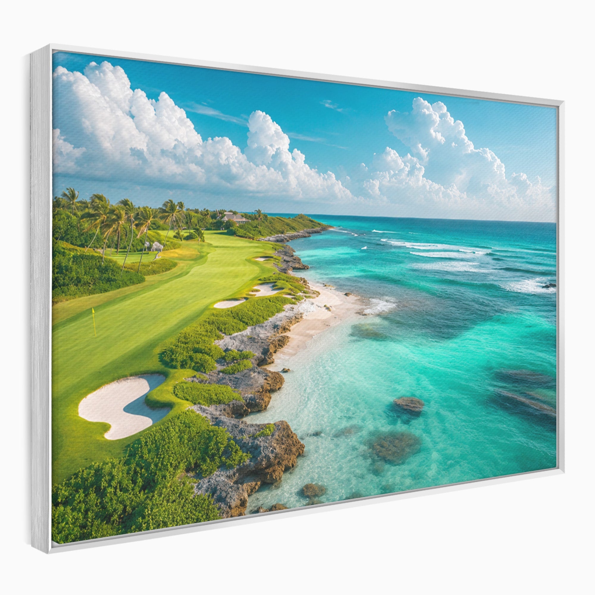 Tablou Canvas Premium LuxCanva® A1728, Peisaj Marin Cu Plaja, Peisaj, Plaja, Mare, Natura, Living, Culori Vibrante