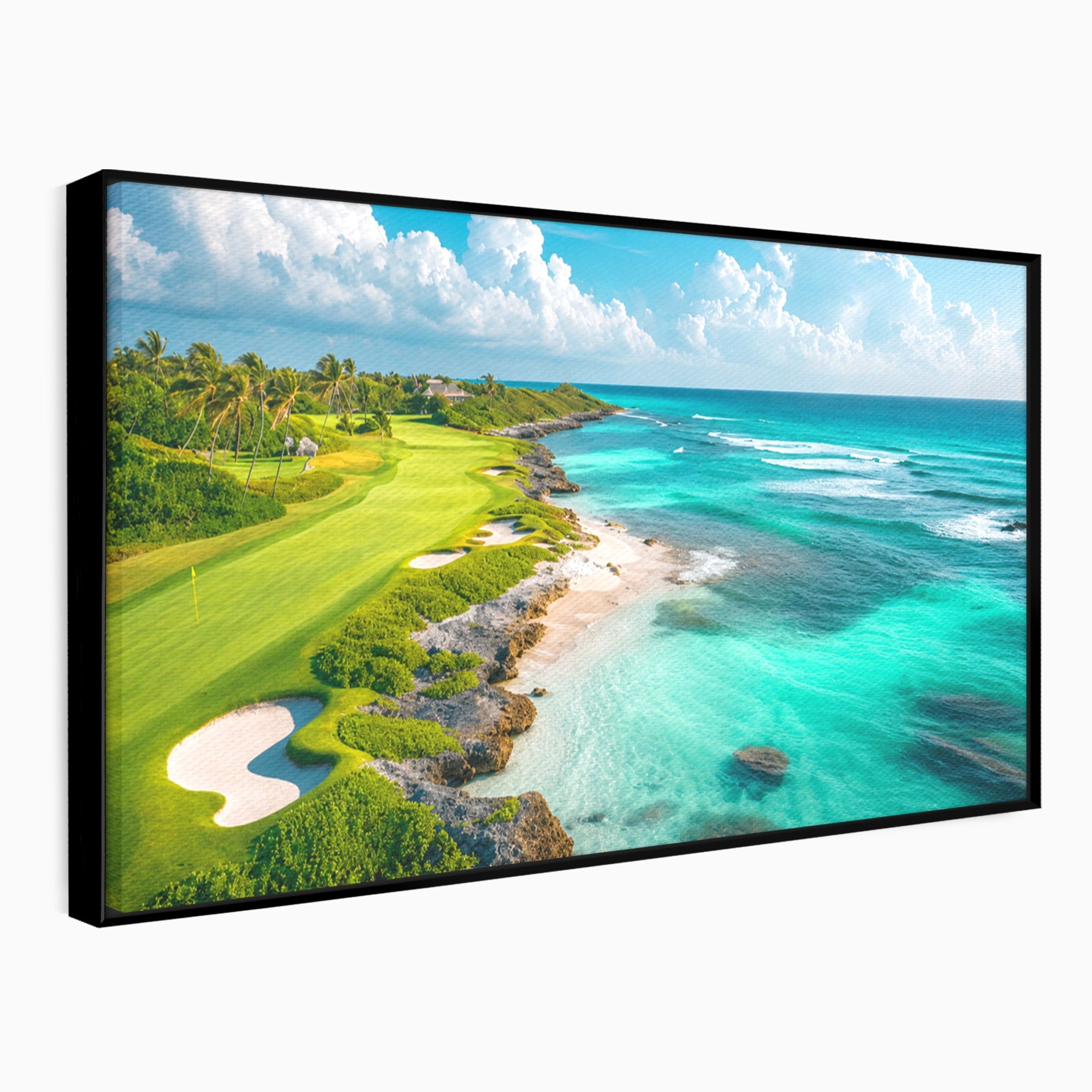 Tablou Canvas Premium LuxCanva® A1728, Peisaj Marin Cu Plaja, Peisaj, Plaja, Mare, Natura, Living, Culori Vibrante