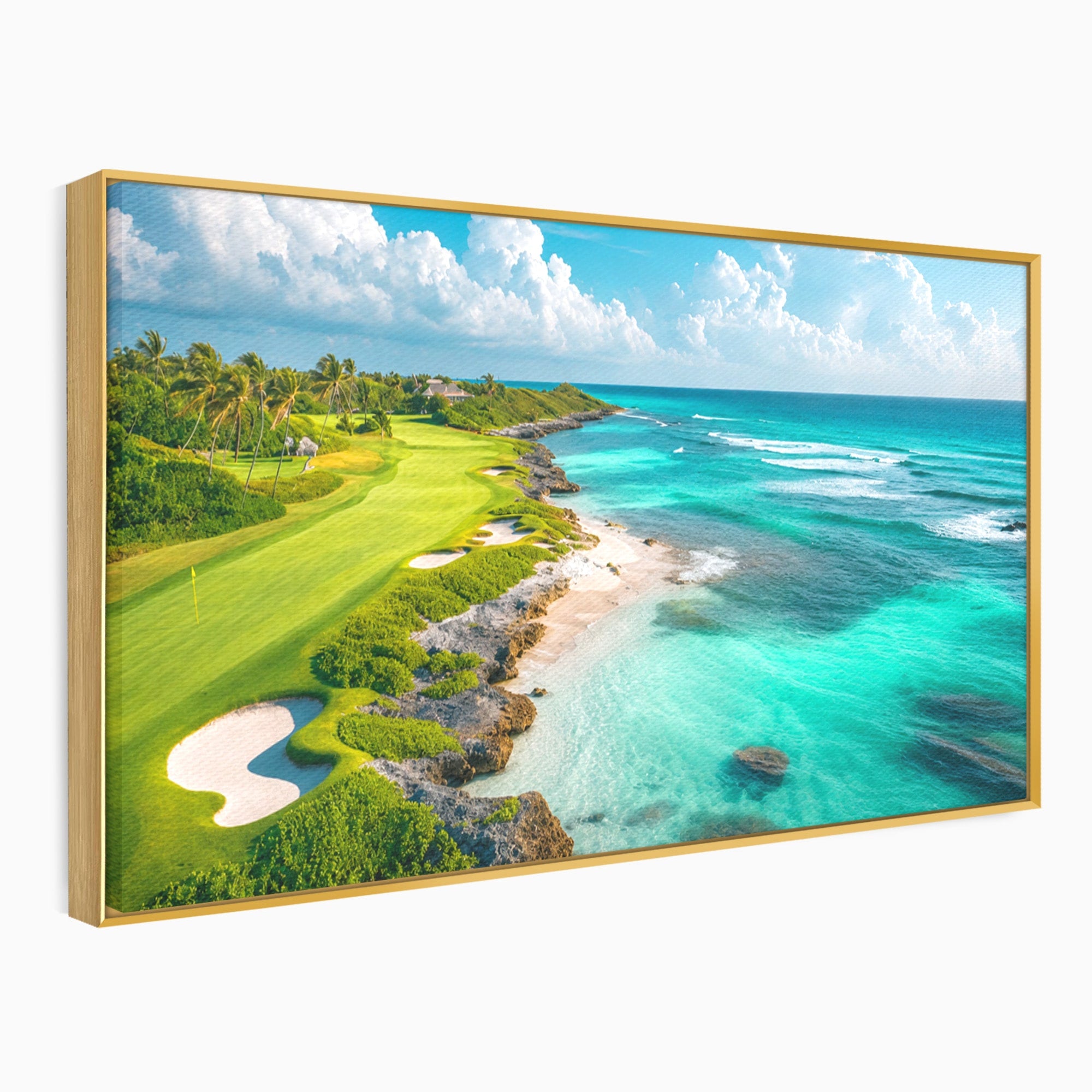 Tablou Canvas Premium LuxCanva® A1728, Peisaj Marin Cu Plaja, Peisaj, Plaja, Mare, Natura, Living, Culori Vibrante