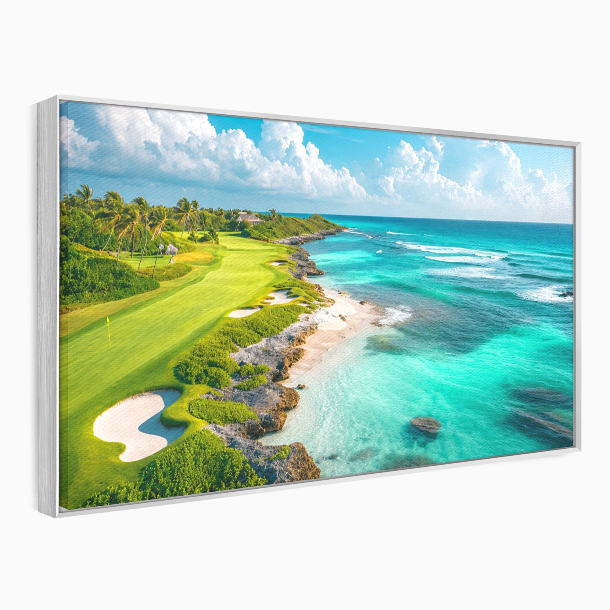 Tablou Canvas Premium LuxCanva® A1728, Peisaj Marin Cu Plaja, Peisaj, Plaja, Mare, Natura, Living, Culori Vibrante