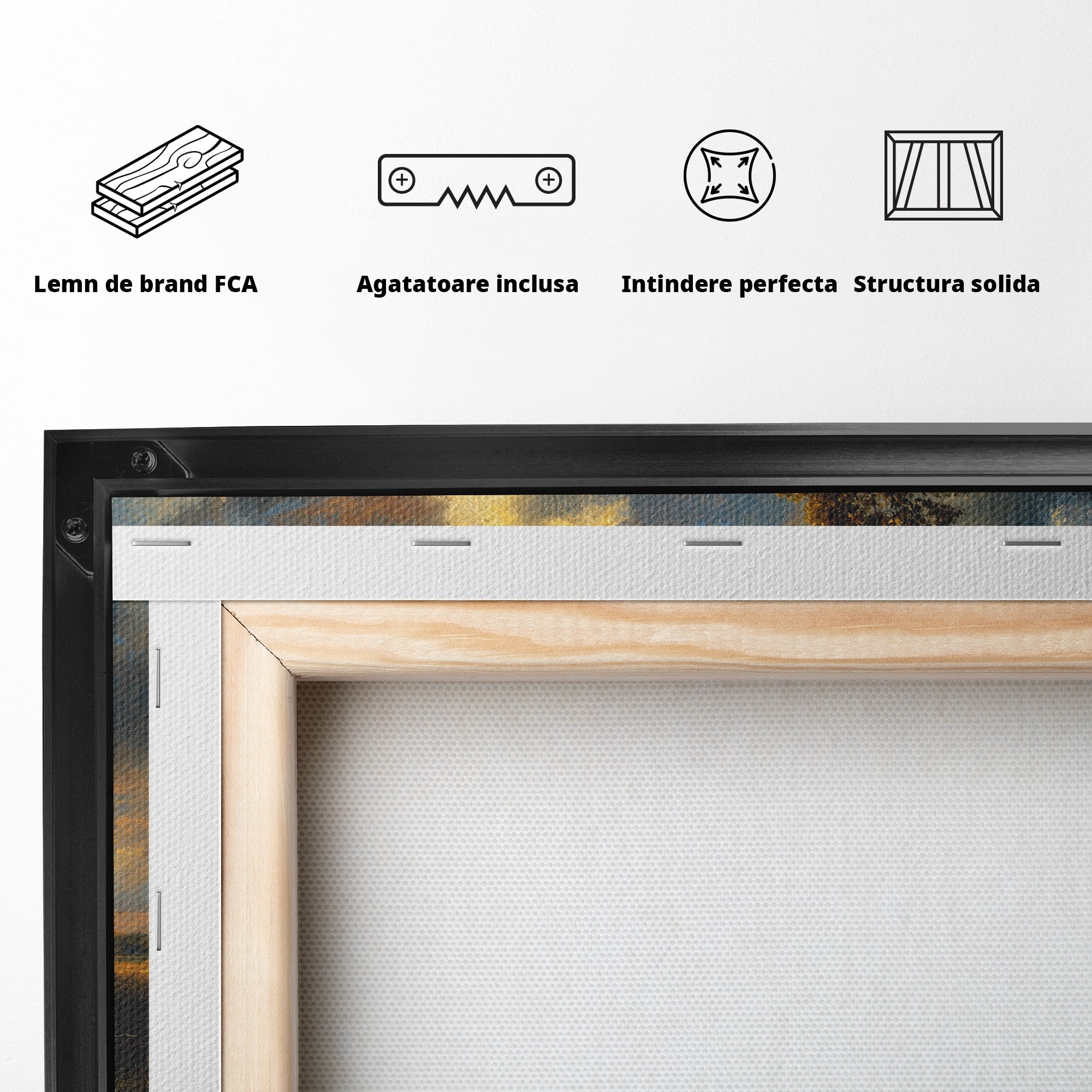 Tablou Canvas Premium LuxCanva® A1729, Peisaj La Apus, Peisaj, Apus, Natura, Copac, Living, Dormitor, Culori Vibrante