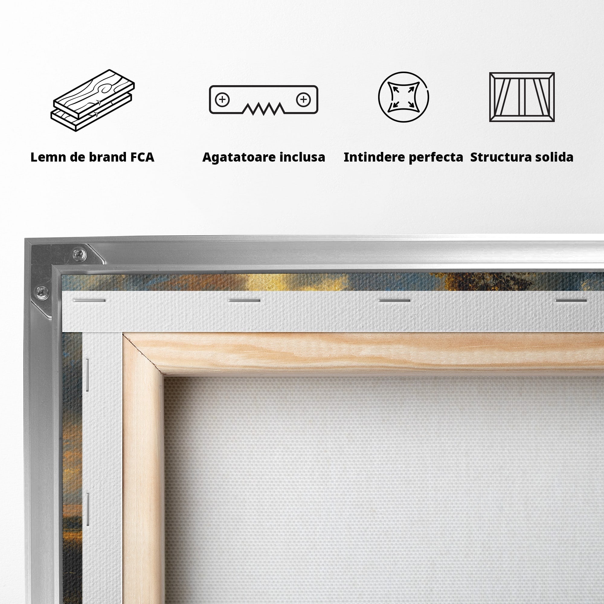 Tablou Canvas Premium LuxCanva® A1729, Peisaj La Apus, Peisaj, Apus, Natura, Copac, Living, Dormitor, Culori Vibrante
