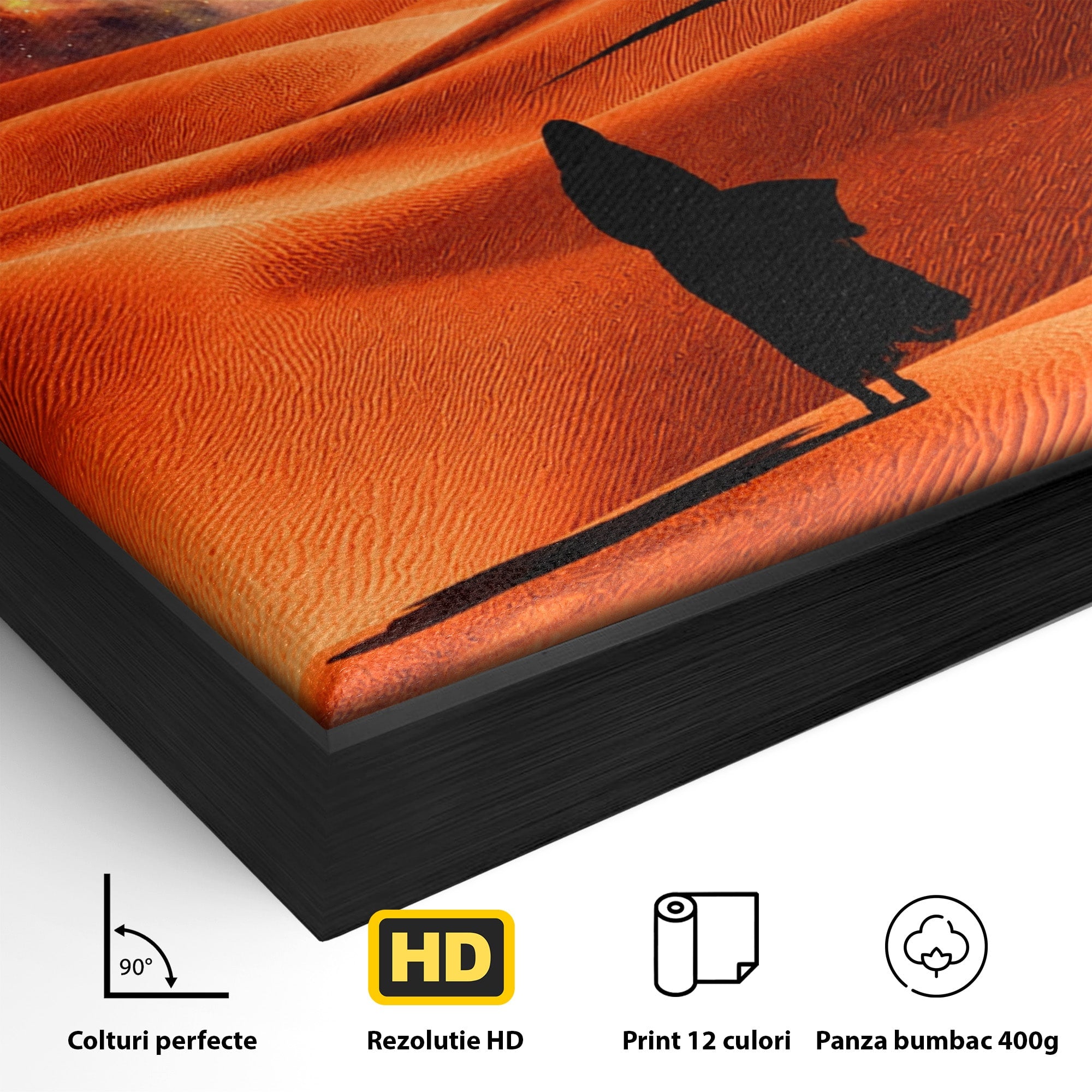 Tablou Canvas Premium LuxCanva® A1730, Calatorie Prin Desertul Cosmic, Desert, Spatiu, Peisaj, Explorare, Living, Culori Vibrante