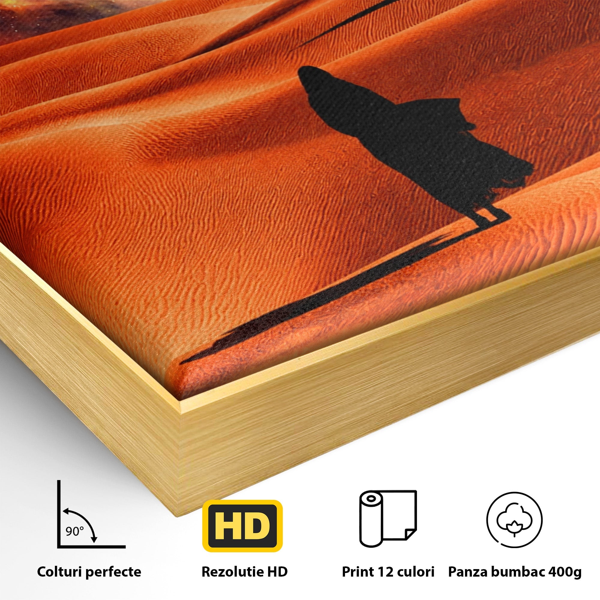 Tablou Canvas Premium LuxCanva® A1730, Calatorie Prin Desertul Cosmic, Desert, Spatiu, Peisaj, Explorare, Living, Culori Vibrante