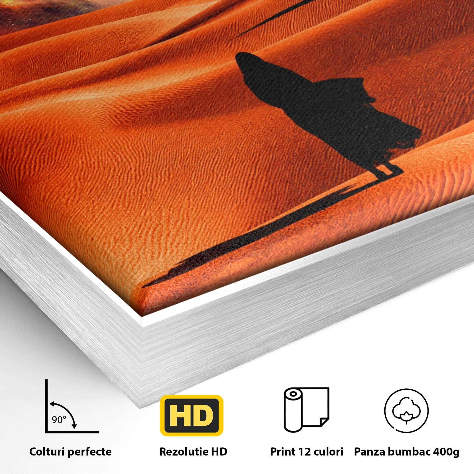 Tablou Canvas Premium LuxCanva® A1730, Calatorie Prin Desertul Cosmic, Desert, Spatiu, Peisaj, Explorare, Living, Culori Vibrante