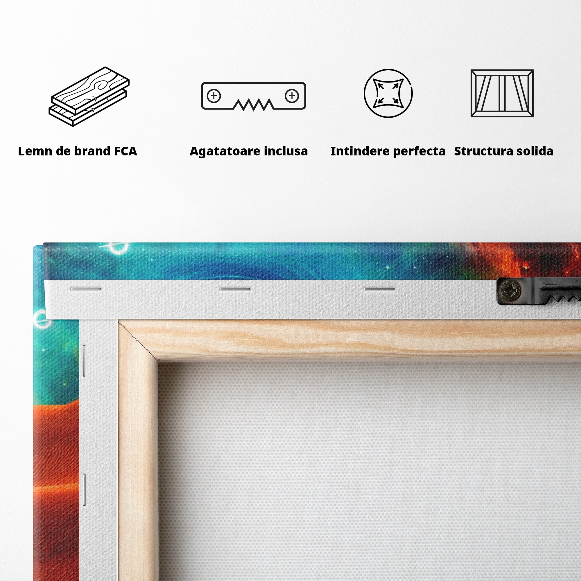 Tablou Canvas Premium LuxCanva® A1730, Calatorie Prin Desertul Cosmic, Desert, Spatiu, Peisaj, Explorare, Living, Culori Vibrante