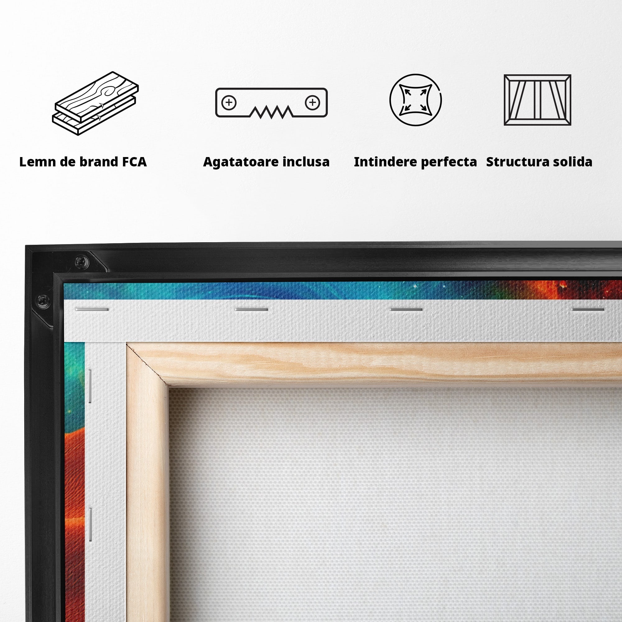 Tablou Canvas Premium LuxCanva® A1730, Calatorie Prin Desertul Cosmic, Desert, Spatiu, Peisaj, Explorare, Living, Culori Vibrante