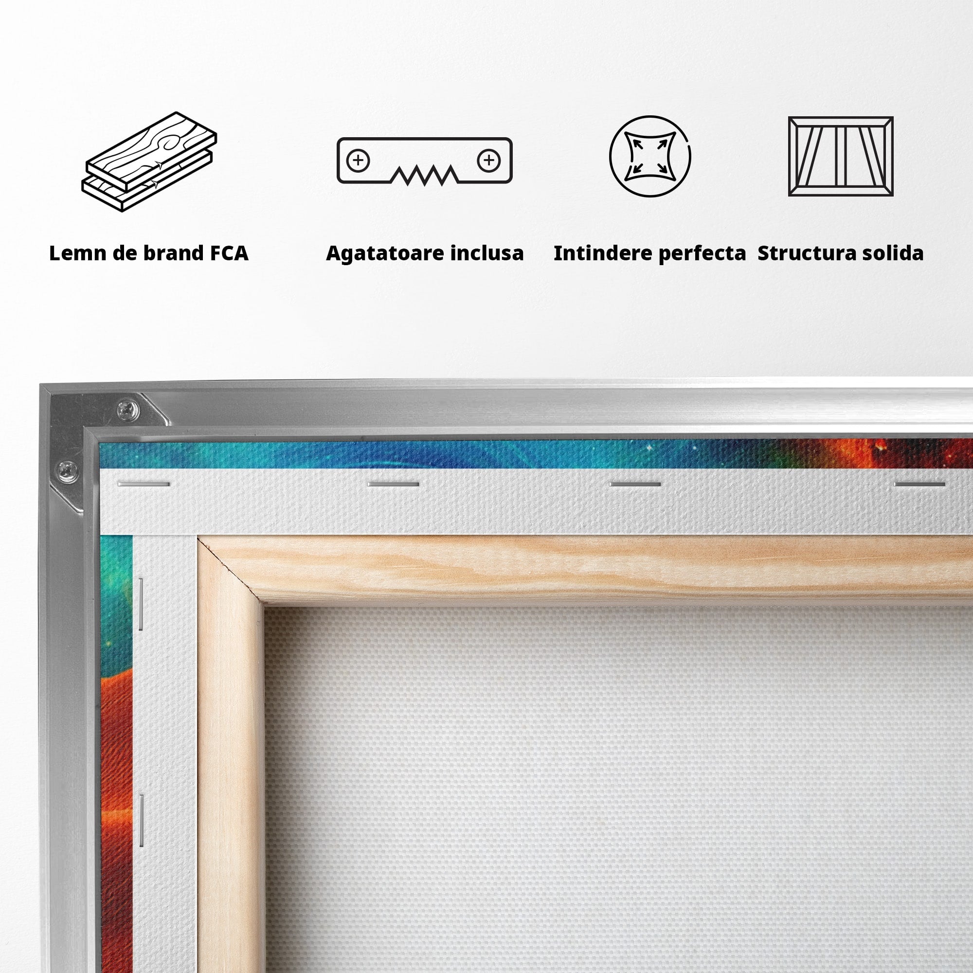 Tablou Canvas Premium LuxCanva® A1730, Calatorie Prin Desertul Cosmic, Desert, Spatiu, Peisaj, Explorare, Living, Culori Vibrante
