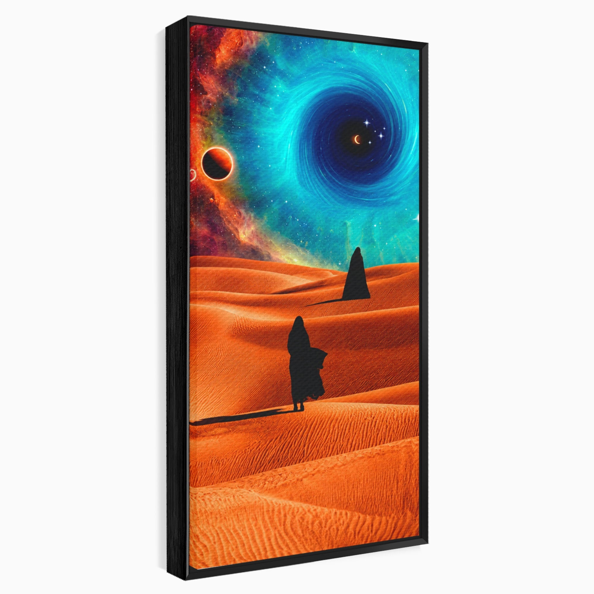Tablou Canvas Premium LuxCanva® A1730, Calatorie Prin Desertul Cosmic, Desert, Spatiu, Peisaj, Explorare, Living, Culori Vibrante
