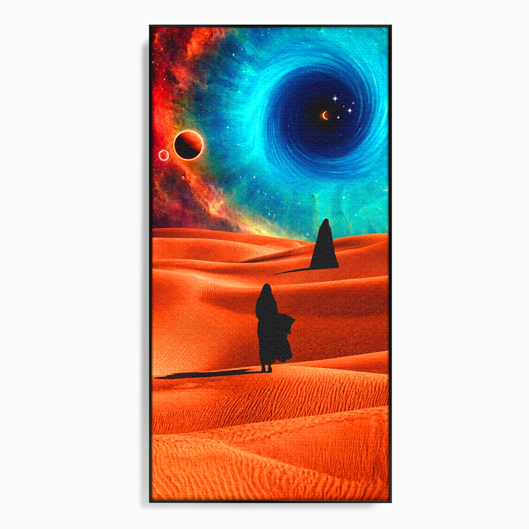 Tablou Canvas Premium LuxCanva® A1730, Calatorie Prin Desertul Cosmic, Desert, Spatiu, Peisaj, Explorare, Living, Culori Vibrante