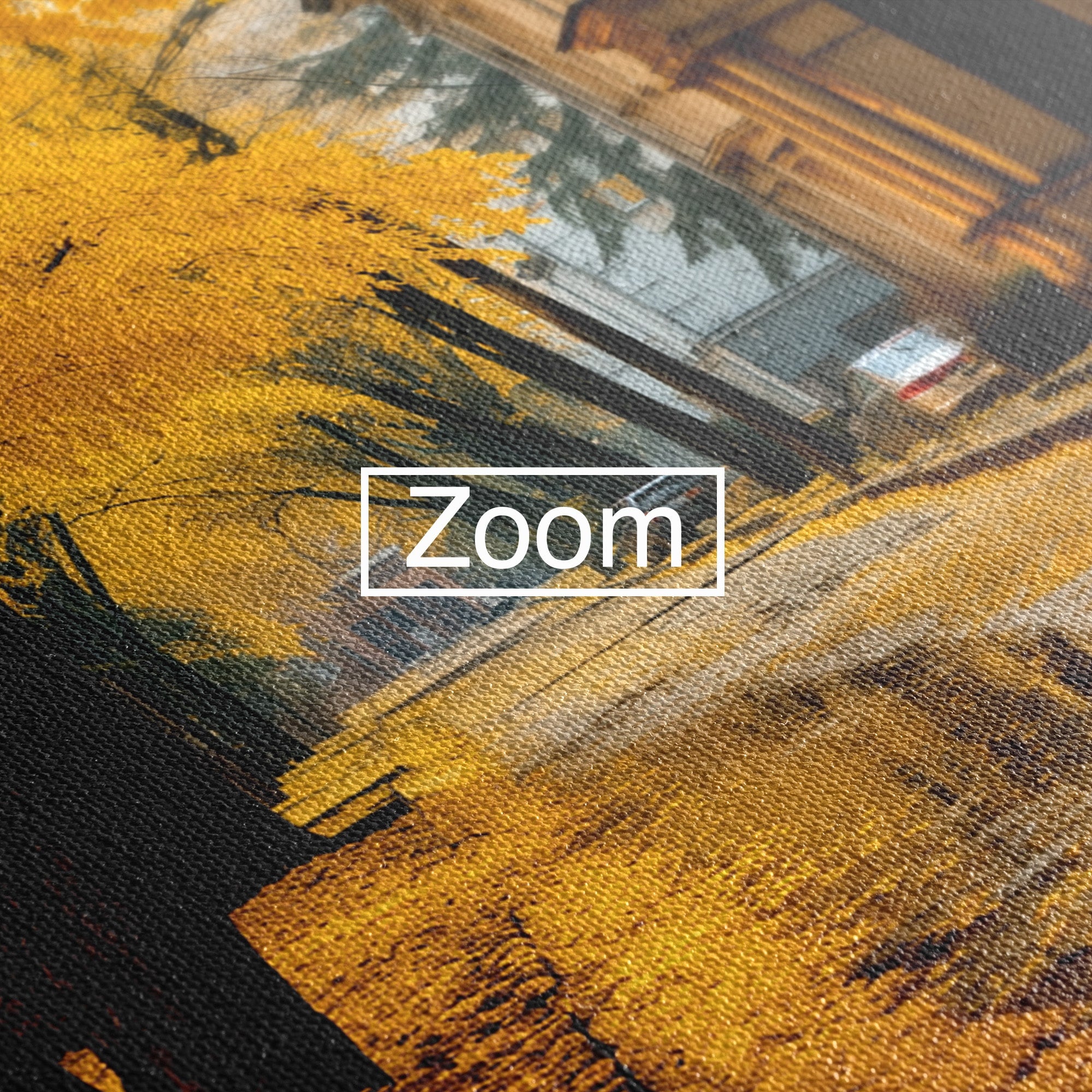 Tablou Canvas Premium LuxCanva® A1733, Toamna Aurie, Toamna, Frunze, Peisaj Urban, Melancolie, Living, Culori Vibrante