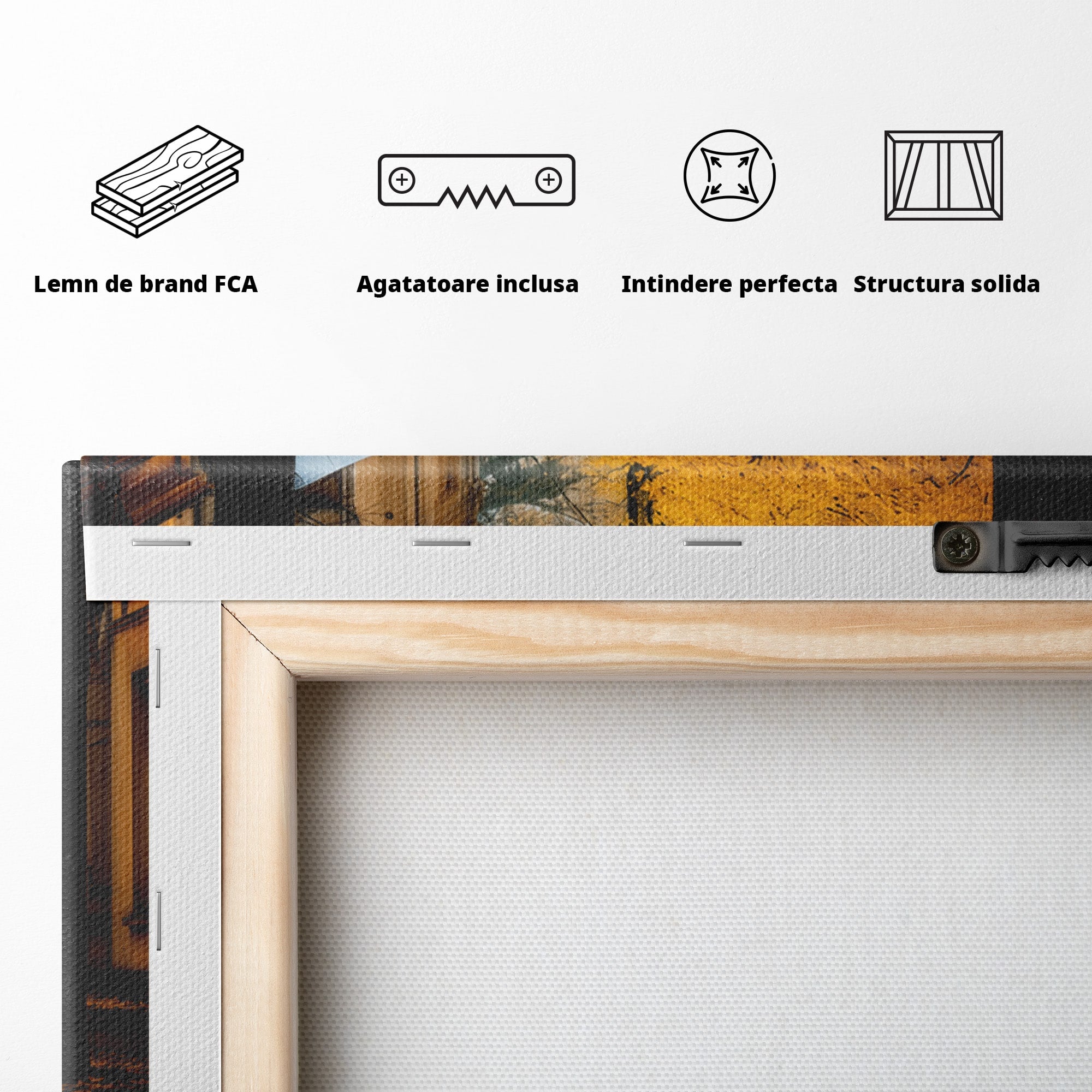 Tablou Canvas Premium LuxCanva® A1733, Toamna Aurie, Toamna, Frunze, Peisaj Urban, Melancolie, Living, Culori Vibrante