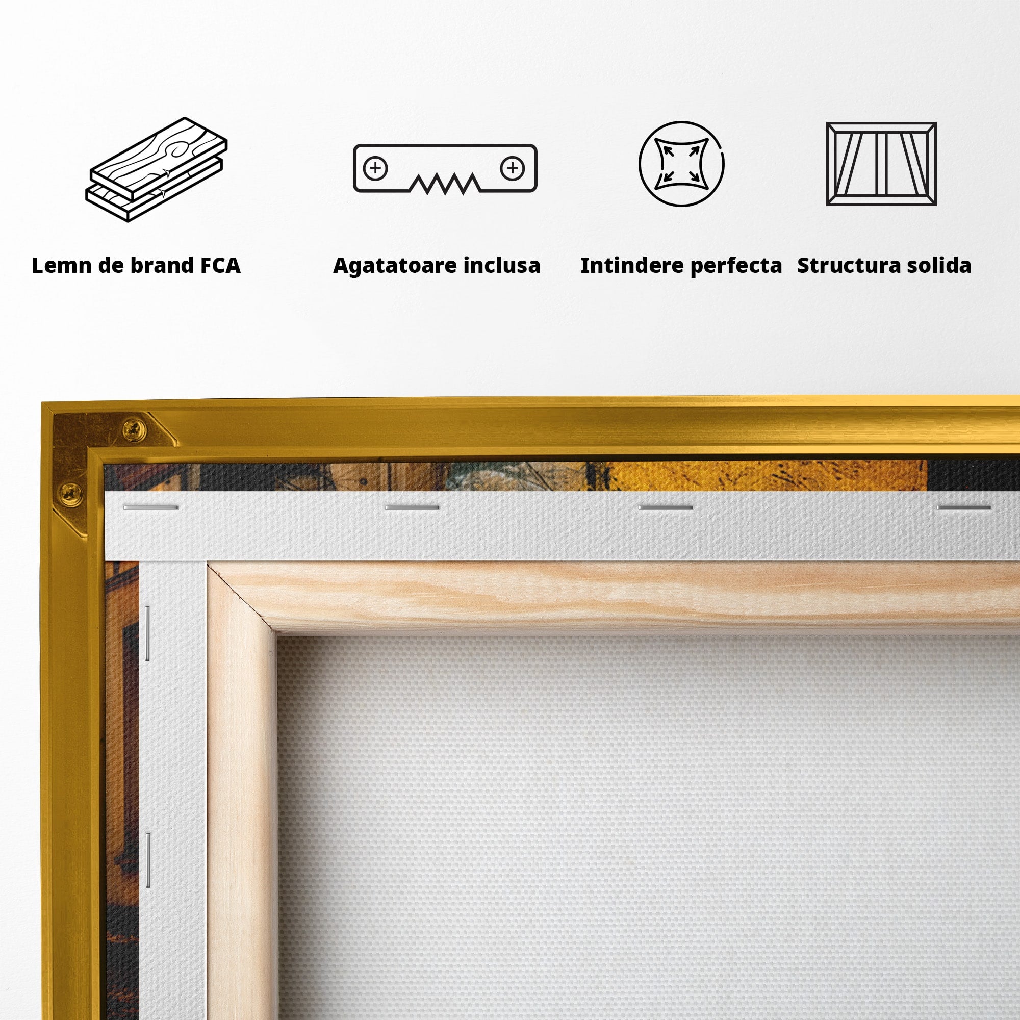 Tablou Canvas Premium LuxCanva® A1733, Toamna Aurie, Toamna, Frunze, Peisaj Urban, Melancolie, Living, Culori Vibrante