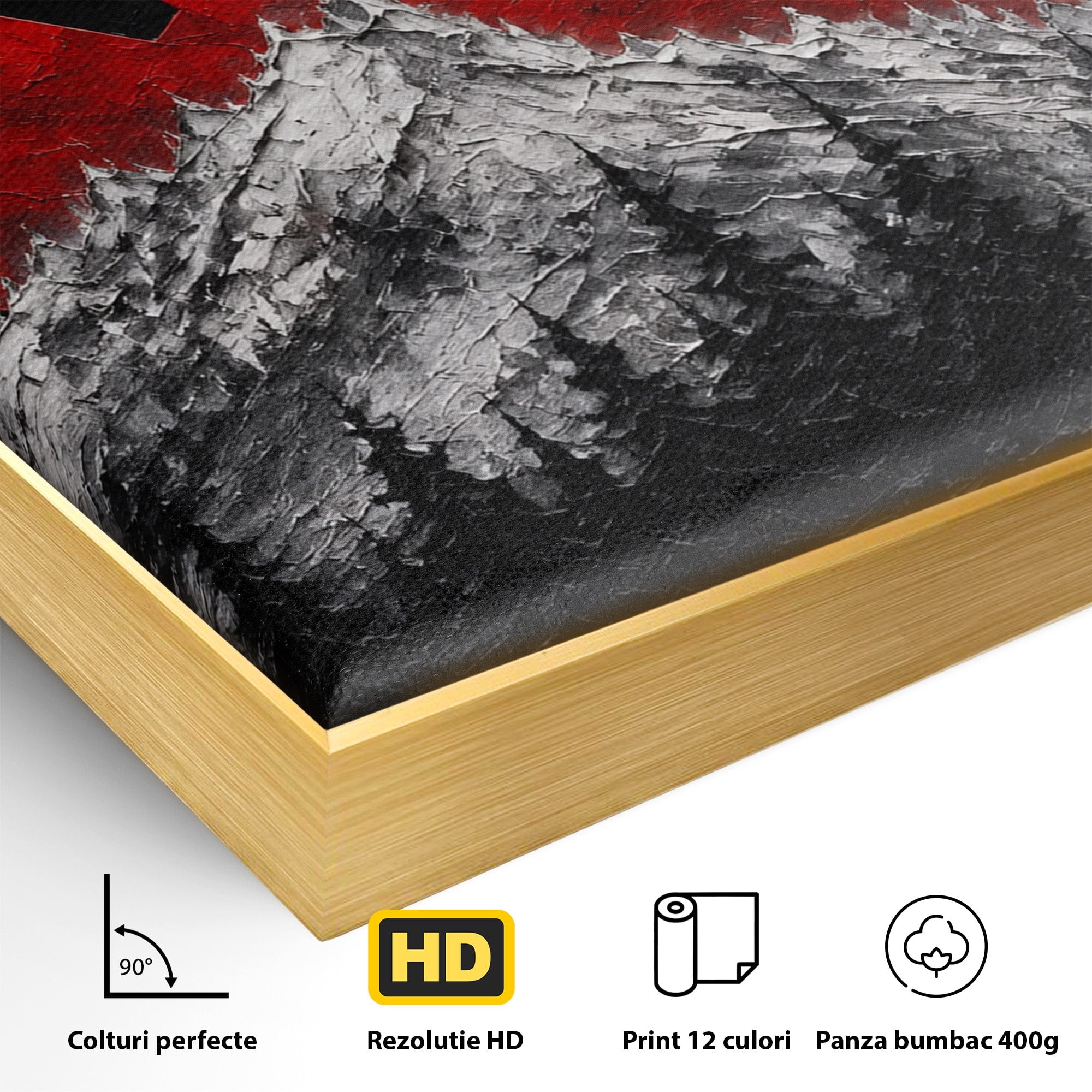 Tablou Canvas Premium LuxCanva® A1735, Frunza De Artar, Frunza, Munte, Padure, Peisaj, Canada, Living, Culori Vibrante